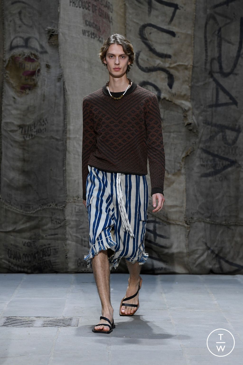 Fashion Week Florence - Pitti Spring/Summer 2023 look 23 from the Wales Bonner collection menswear