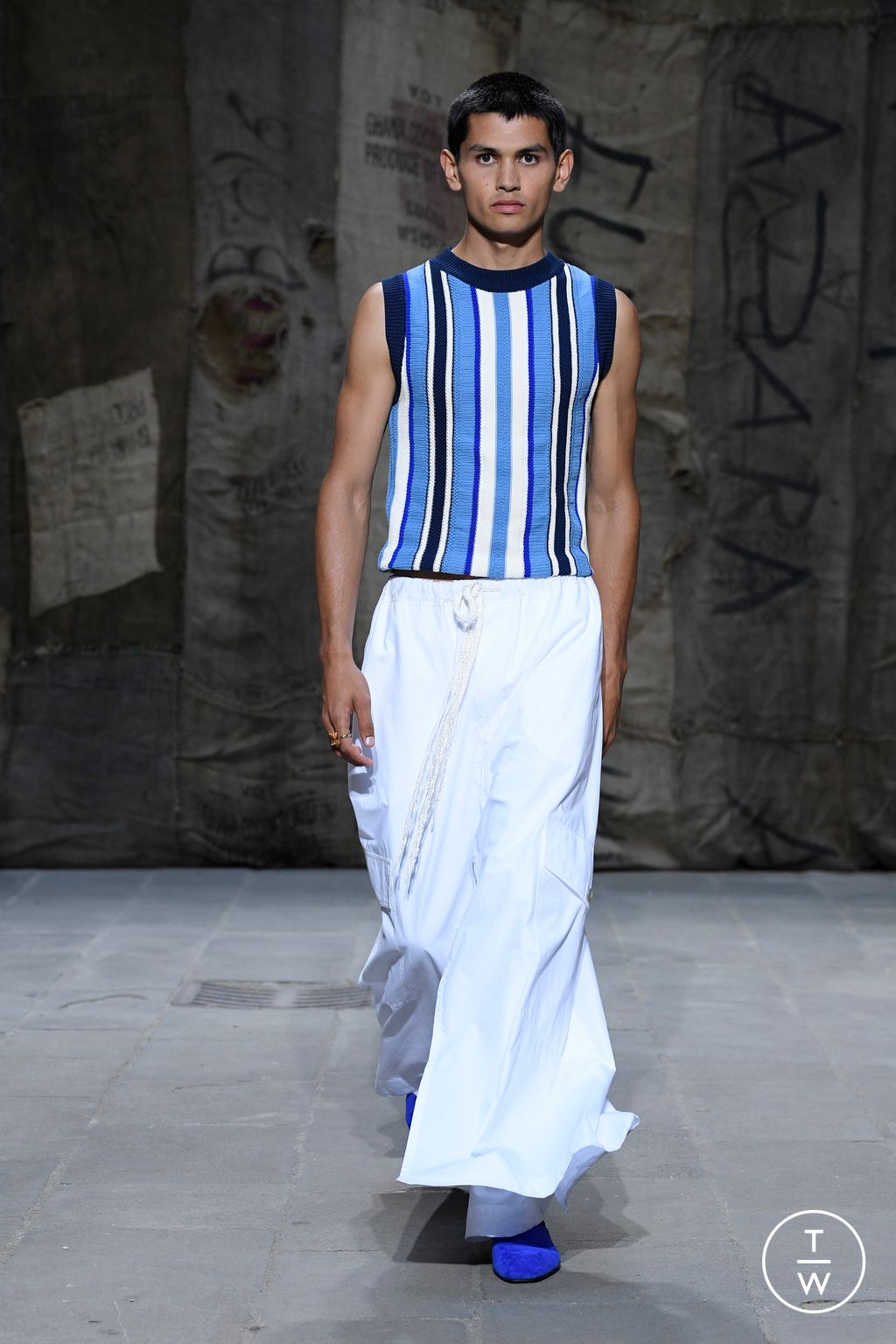 Fashion Week Florence - Pitti Spring/Summer 2023 look 34 from the Wales Bonner collection menswear
