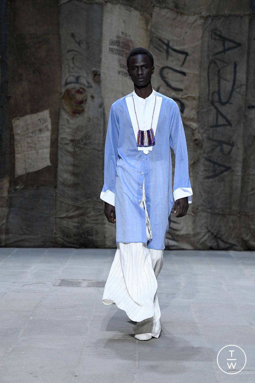 Fashion Week Florence - Pitti Spring/Summer 2023 look 36 from the Wales Bonner collection 男装