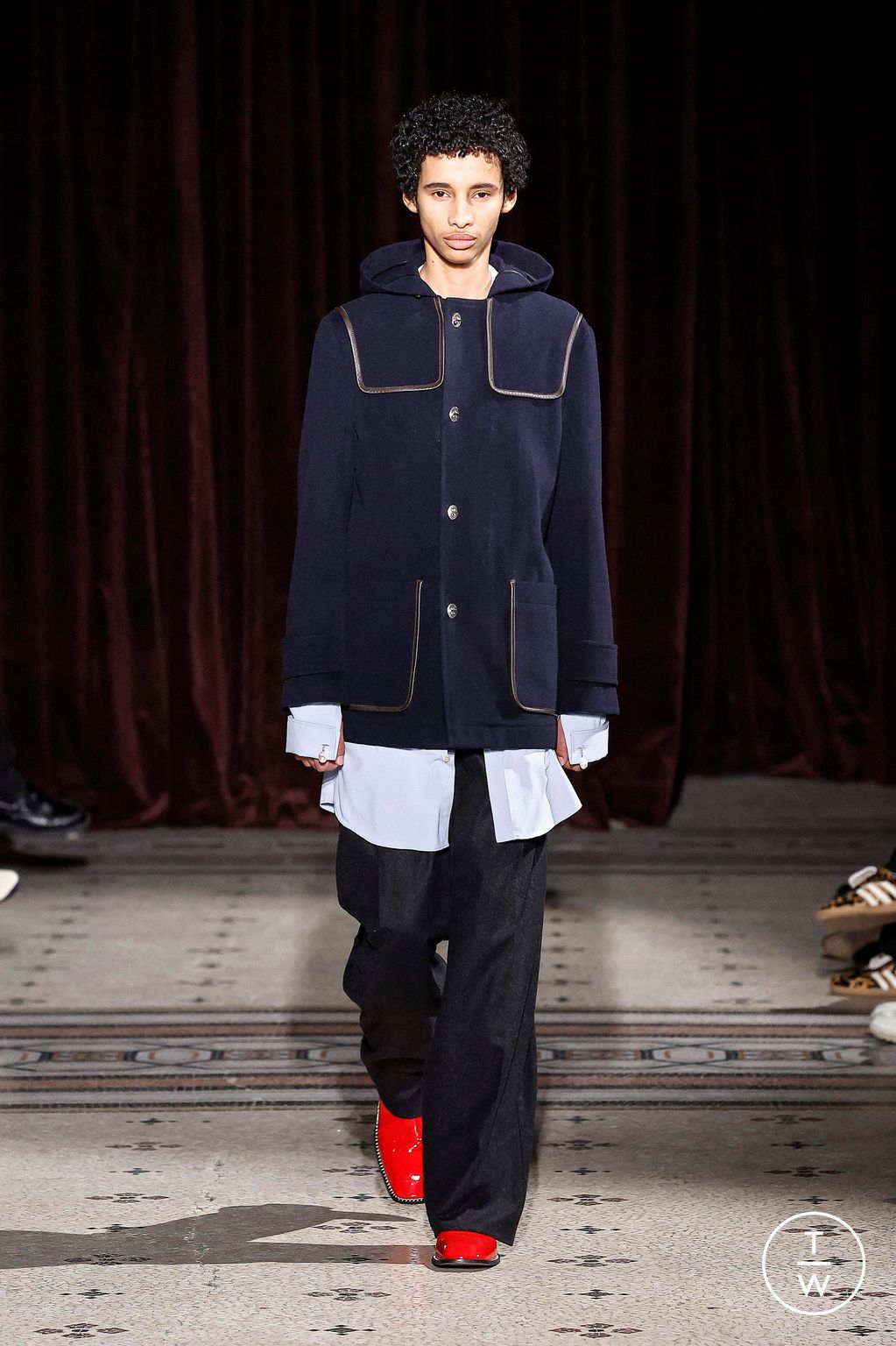 Fashion Week Paris Fall/Winter 2024 look 1 from the Wales Bonner collection menswear