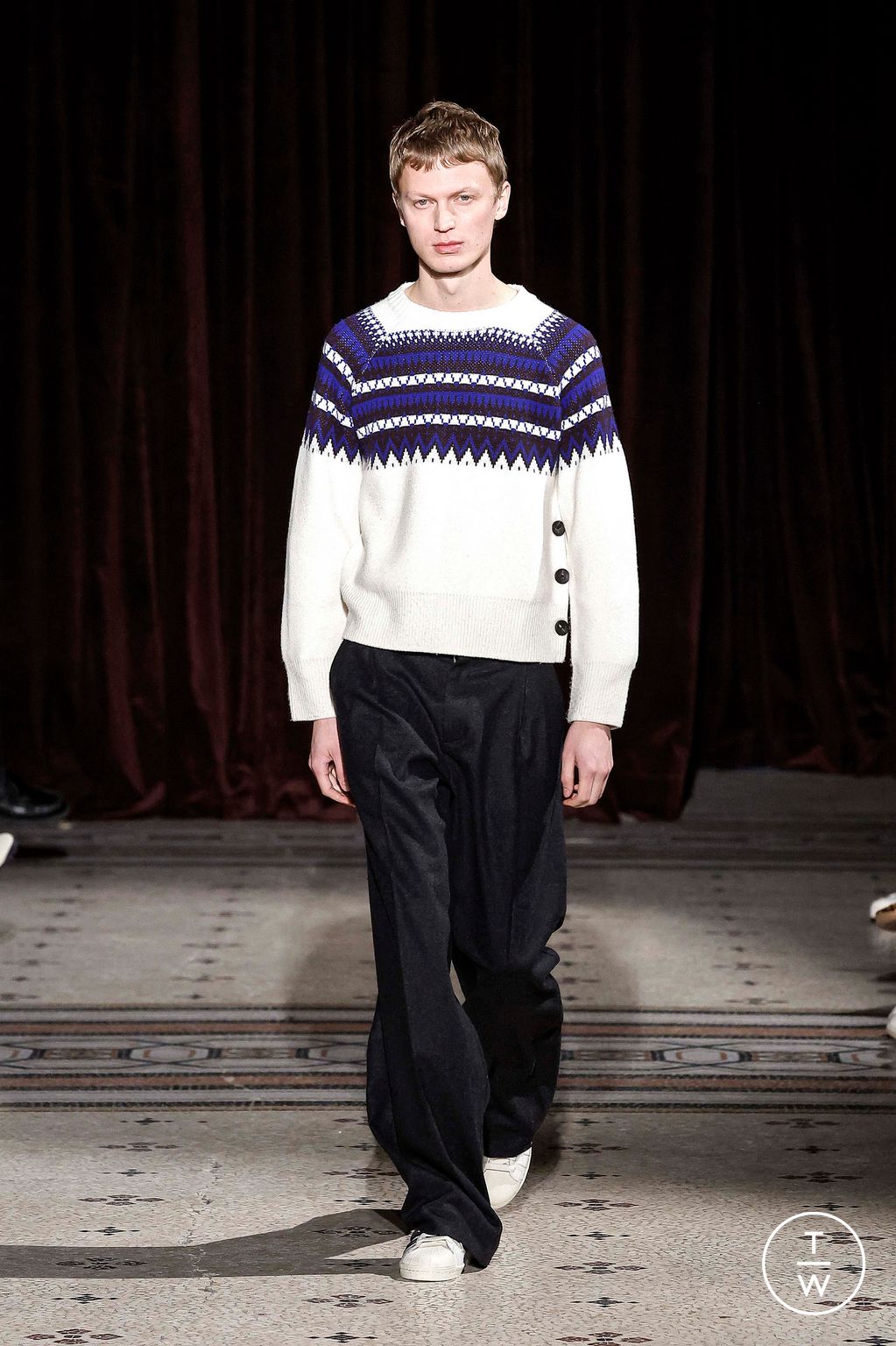 Fashion Week Paris Fall/Winter 2024 look 5 from the Wales Bonner collection 男装
