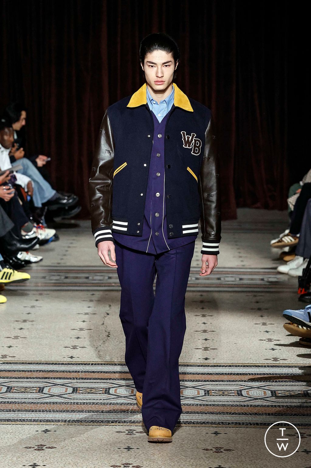 Fashion Week Paris Fall/Winter 2024 look 12 from the Wales Bonner collection menswear