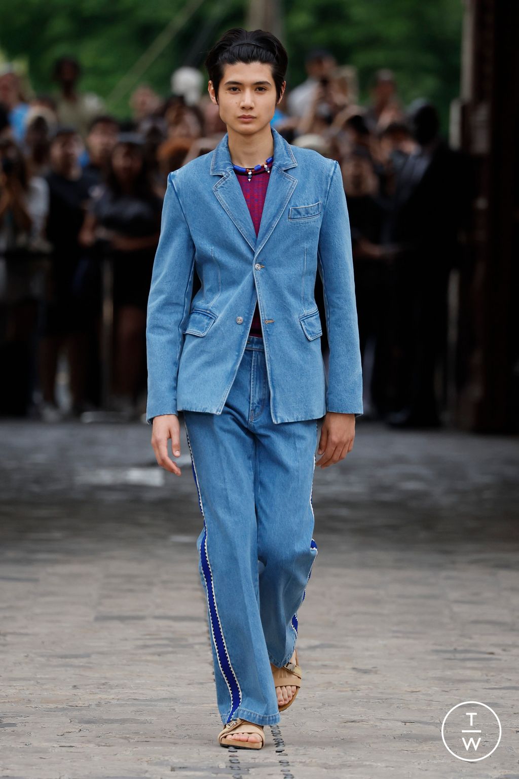 Fashion Week Paris Spring/Summer 2024 look 12 from the Wales Bonner collection menswear