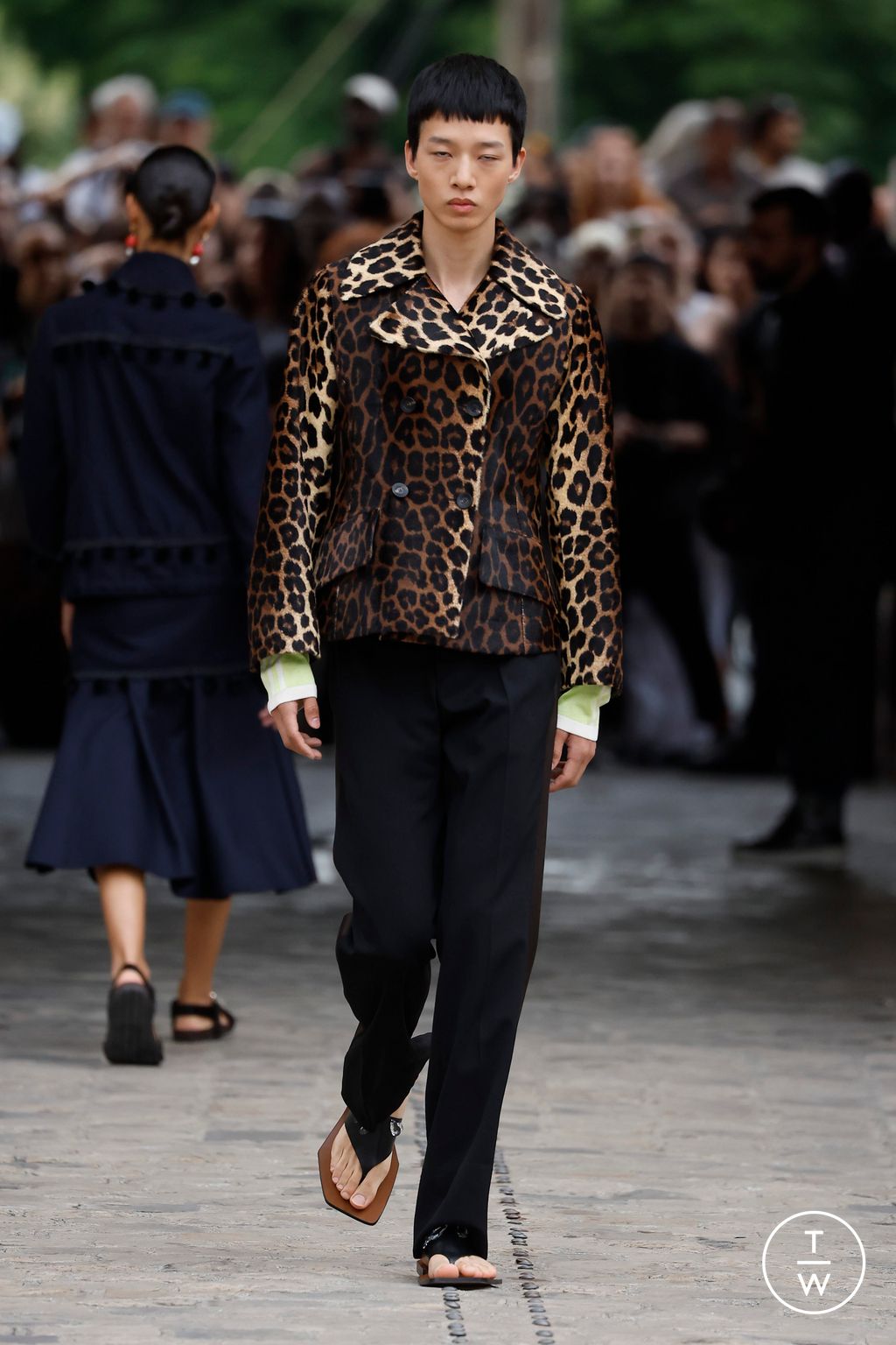 Fashion Week Paris Spring/Summer 2024 look 30 from the Wales Bonner collection menswear