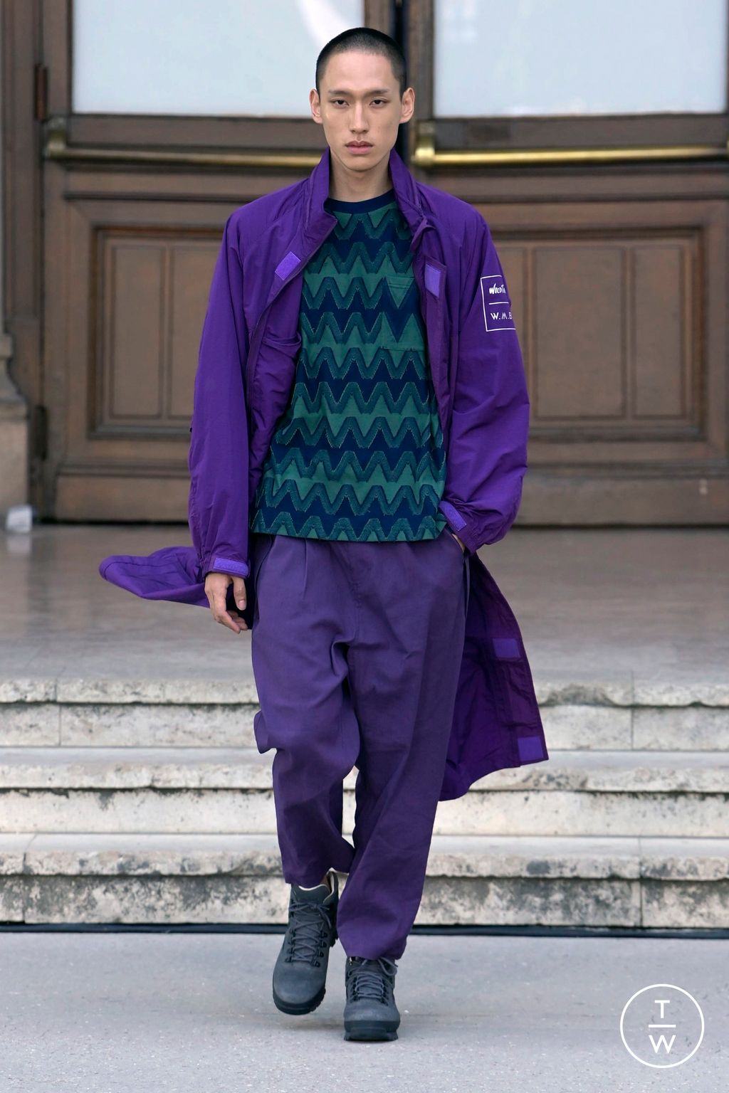 Fashion Week Paris Spring/Summer 2024 look 49 from the White Mountaineering collection menswear