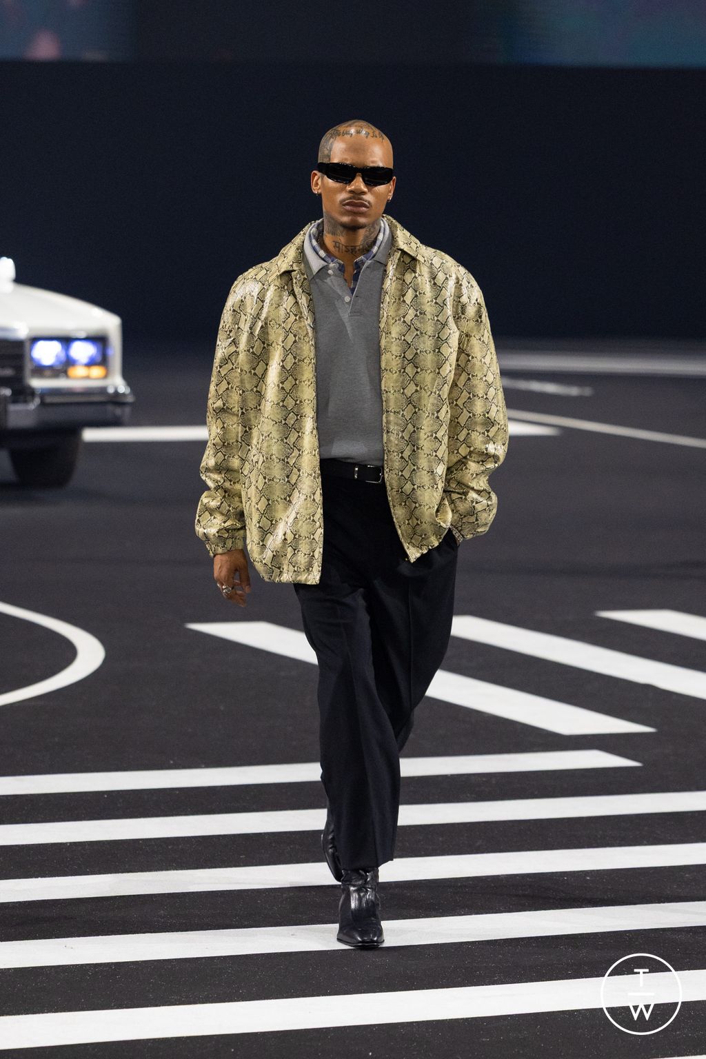 Fashion Week Paris Fall/Winter 2026 look 10 de la collection Willy Chavarria menswear