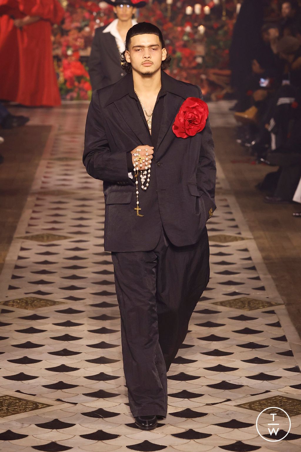 Fashion Week Paris Fall/Winter 2025 look 3 de la collection Willy Chavarria menswear