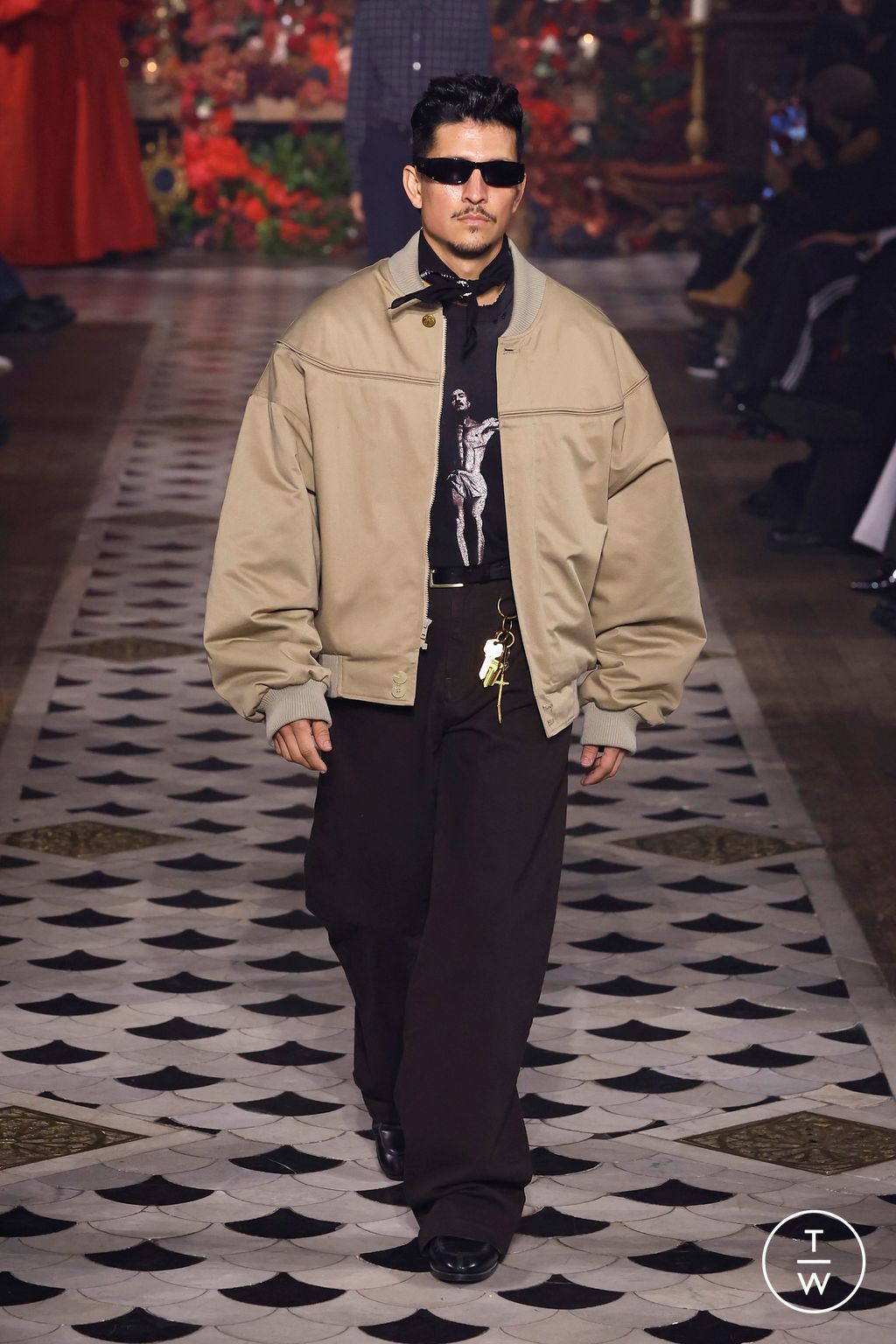 Fashion Week Paris Fall/Winter 2025 look 18 from the Willy Chavarria collection 男装