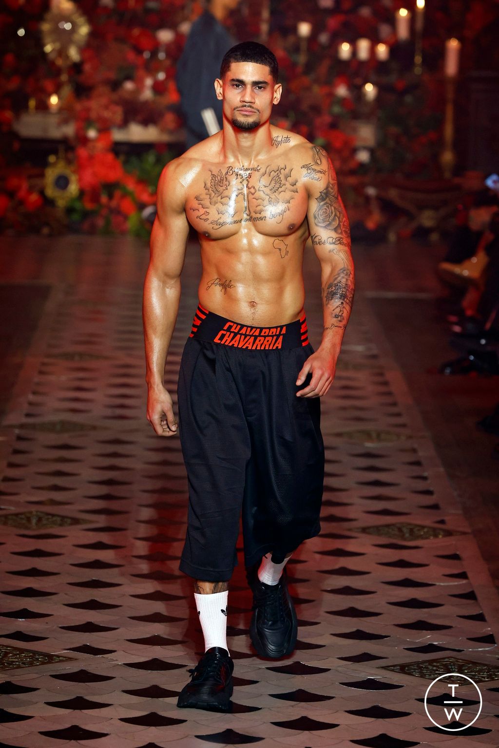 Fashion Week Paris Fall/Winter 2025 look 60 from the Willy Chavarria collection 男装