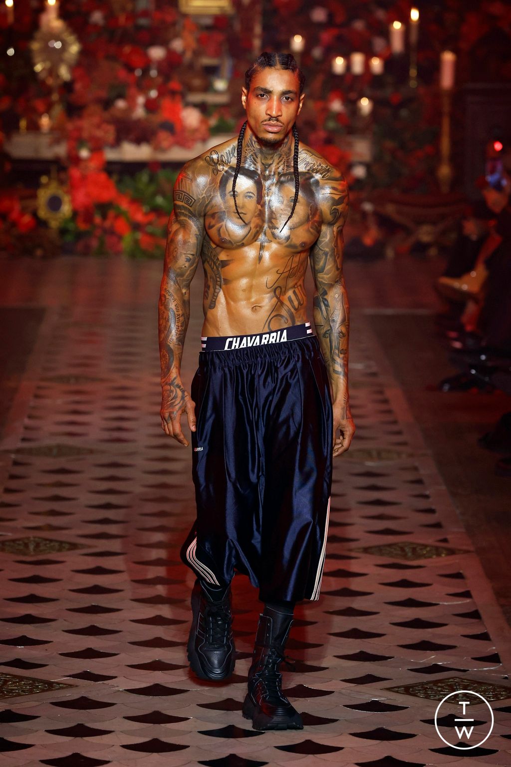 Fashion Week Paris Fall/Winter 2025 look 61 from the Willy Chavarria collection menswear