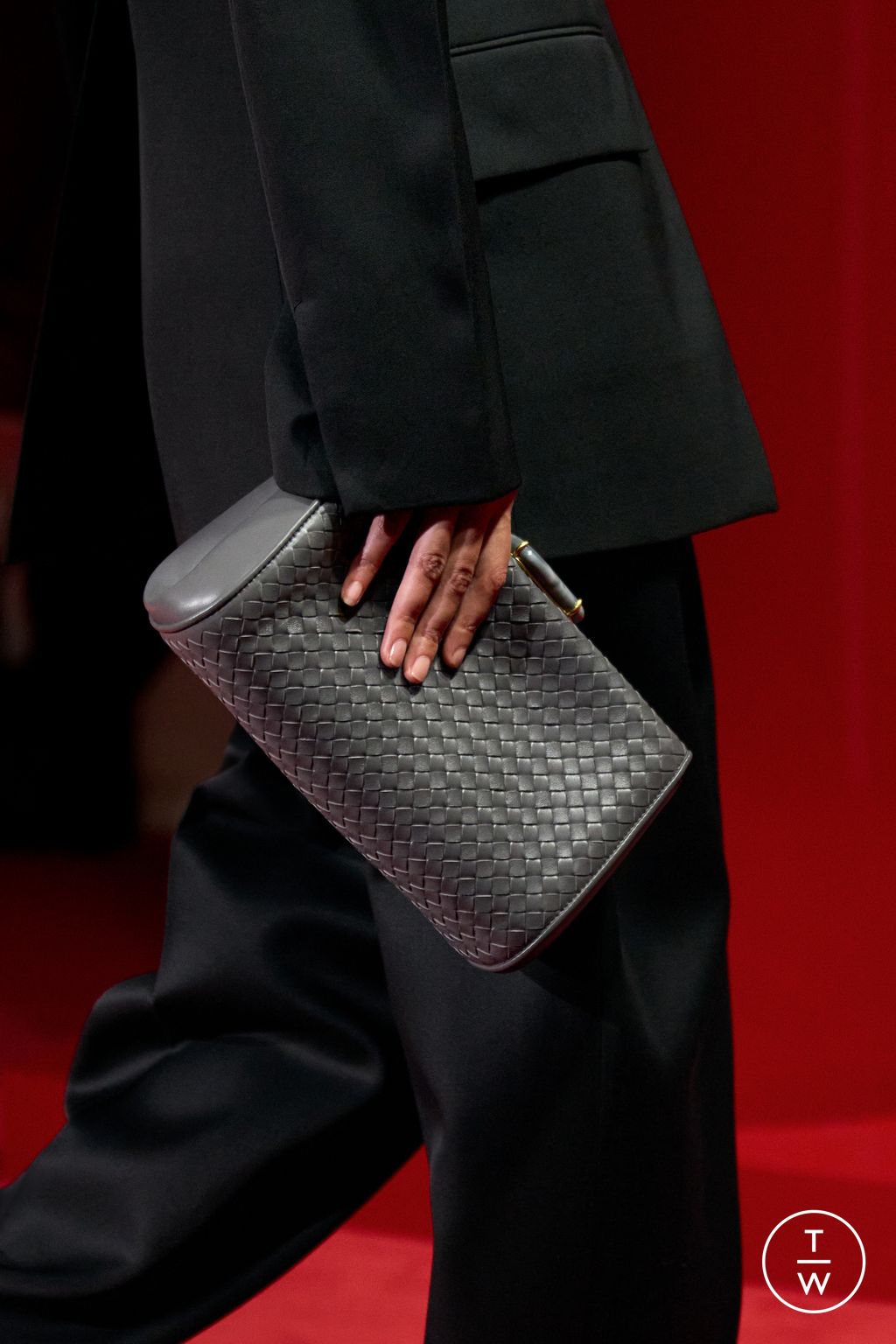 Fashion Week Milan Fall/Winter 2026 look 3 from the Bottega Veneta collection womenswear accessories