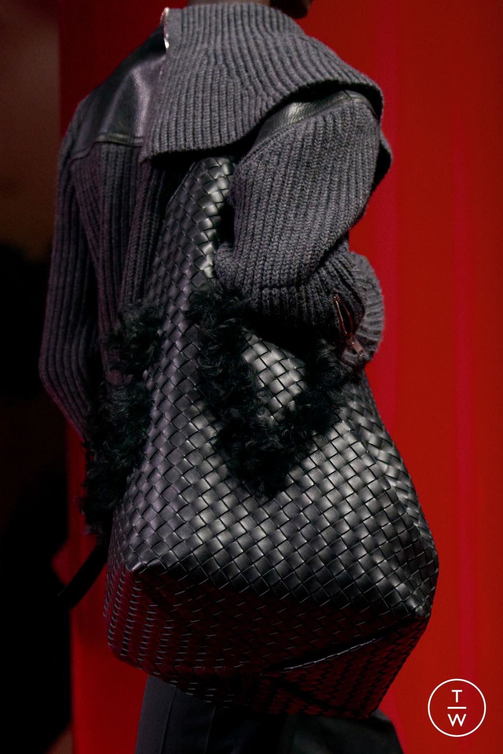Fashion Week Milan Fall/Winter 2026 look 12 from the Bottega Veneta collection womenswear accessories
