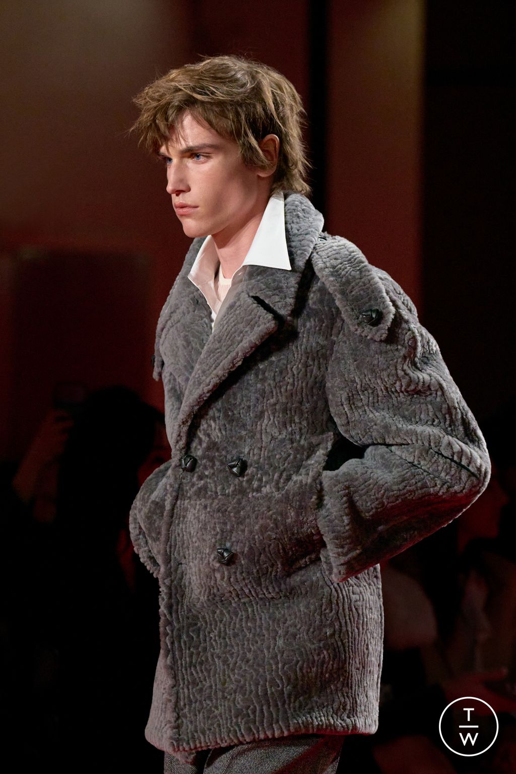 Fashion Week Milan Fall/Winter 2026 look 44 from the Bottega Veneta collection womenswear accessories