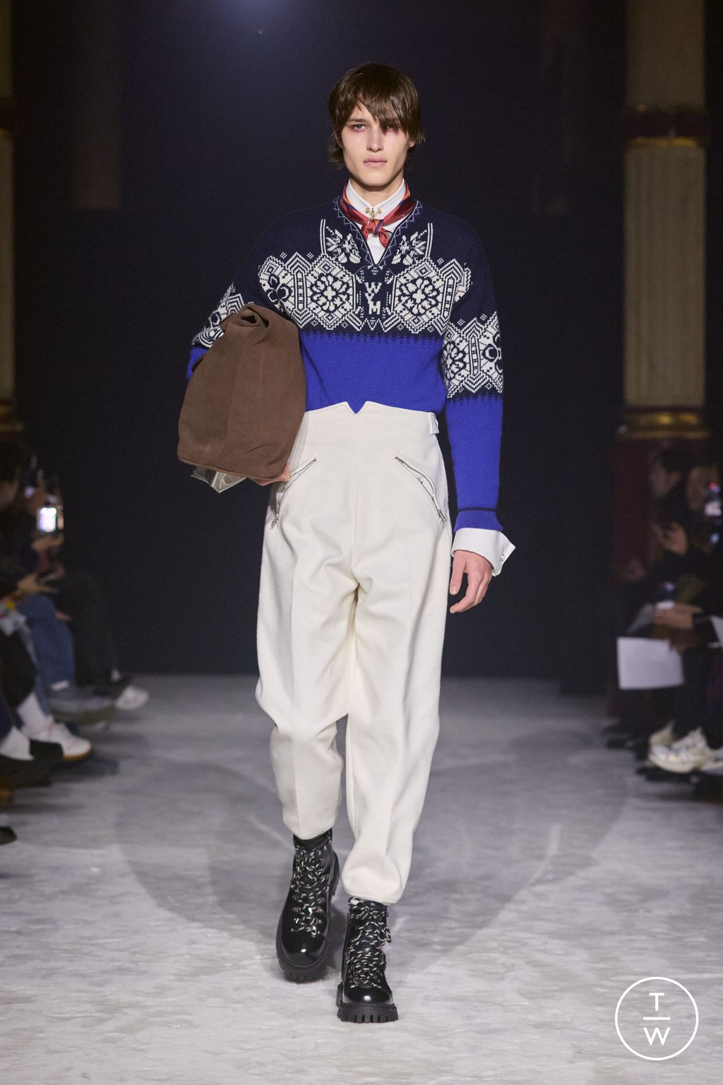 Fashion Week Paris Fall/Winter 2026 look 3 from the Wooyoungmi collection 男装