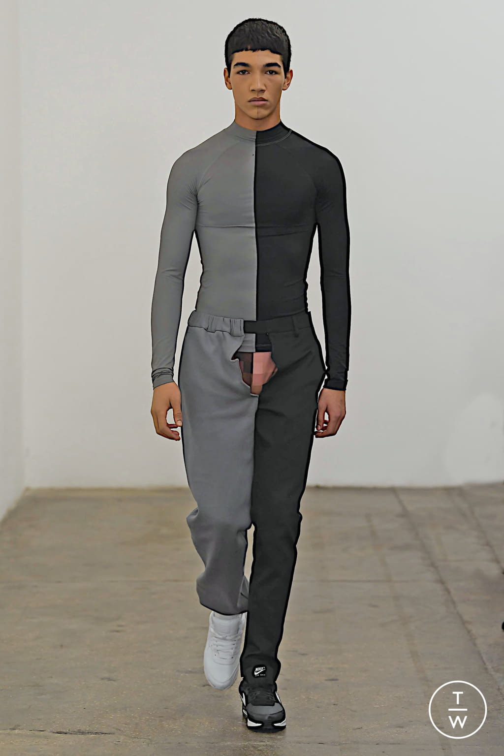 Fashion Week London Fall/Winter 2020 look 37 from the Xander Zhou collection 男装