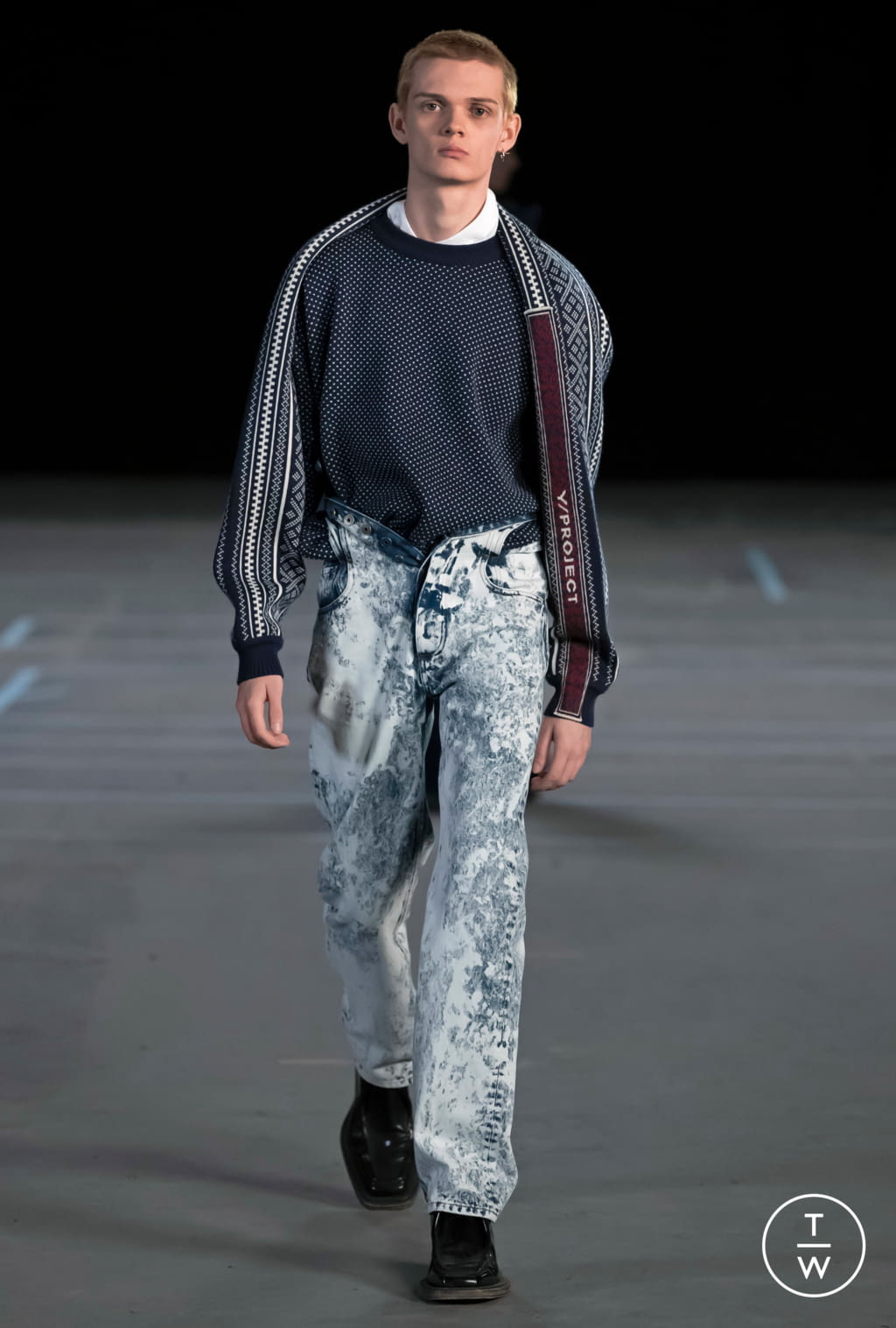 Fashion Week Paris Fall/Winter 2021 look 40 from the Y/PROJECT collection menswear