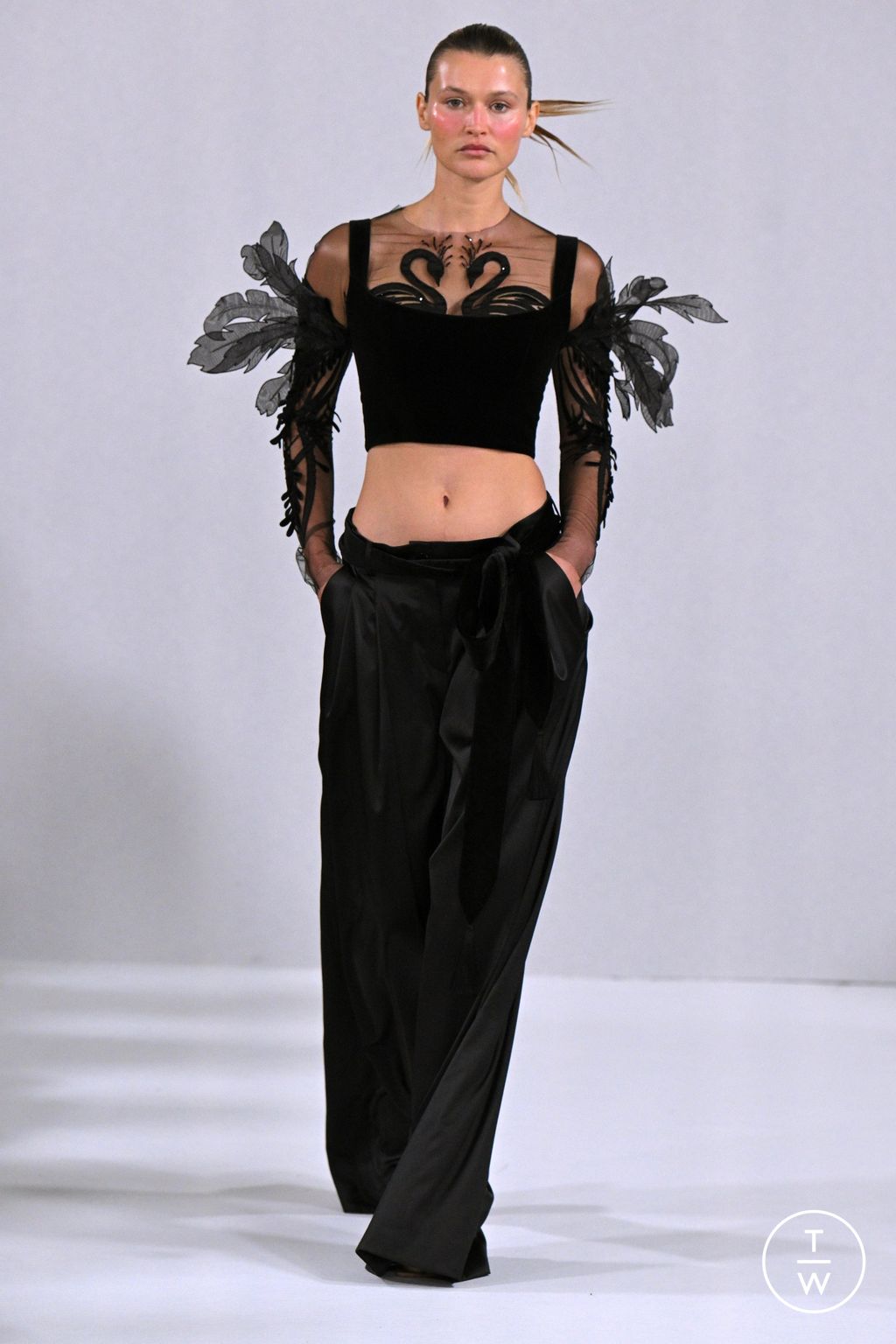 Fashion Week Paris Spring/Summer 2024 look 13 from the Yanina Couture collection couture