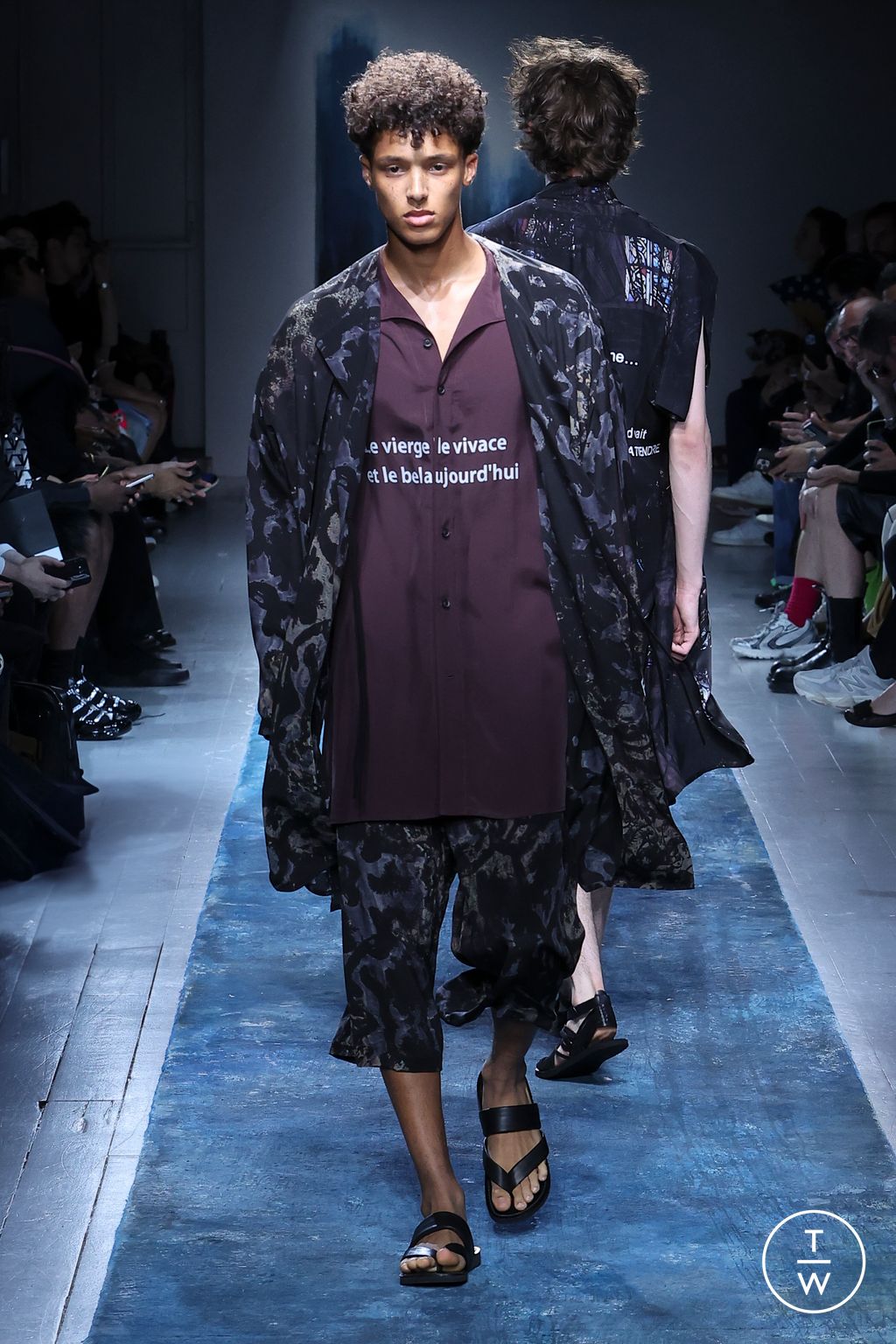 Fashion Week Paris Spring/Summer 2026 look 8 from the Yohji Yamamoto collection menswear