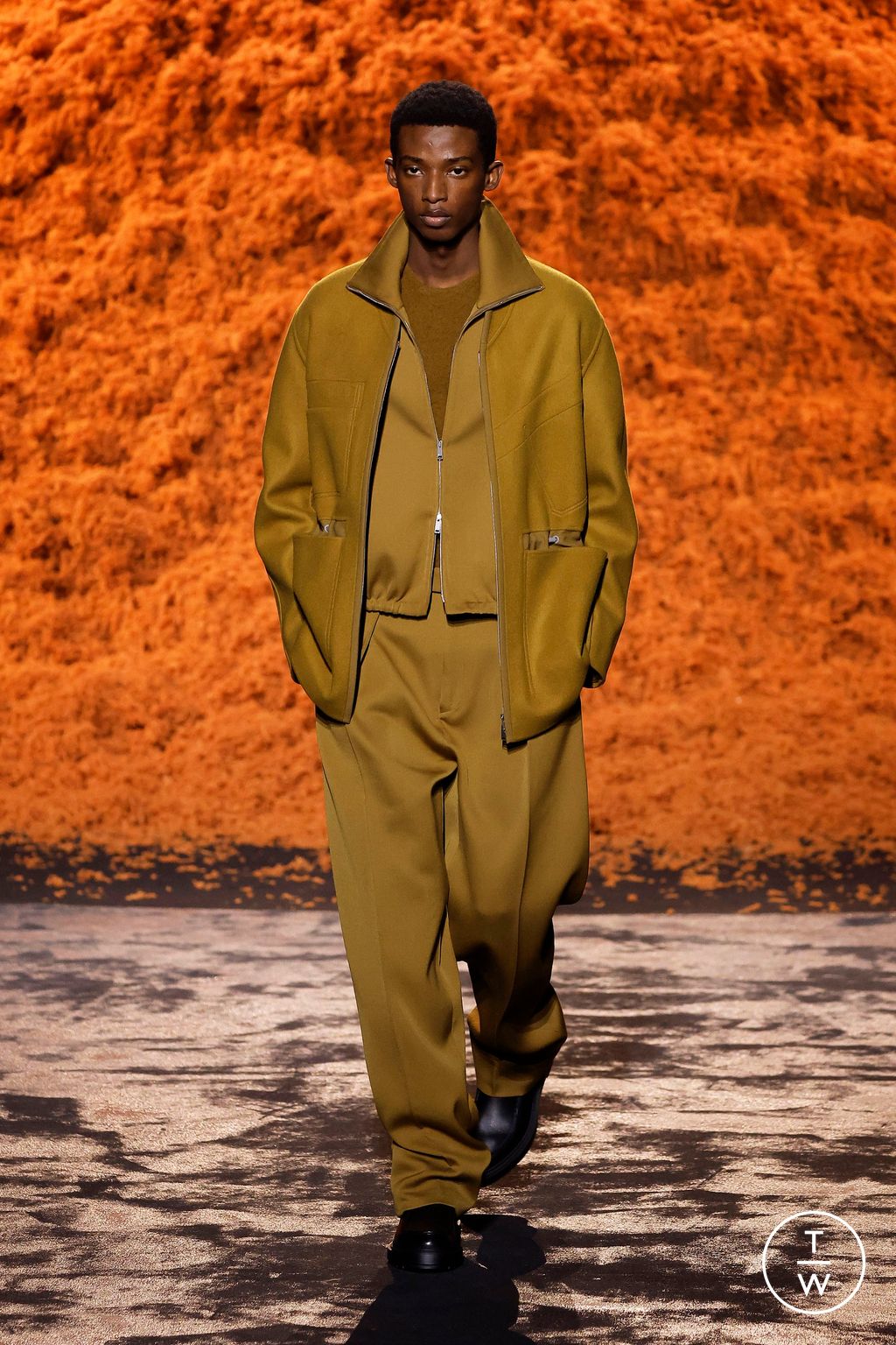Fashion Week Milan Fall/Winter 2024 look 7 from the ZEGNA collection menswear
