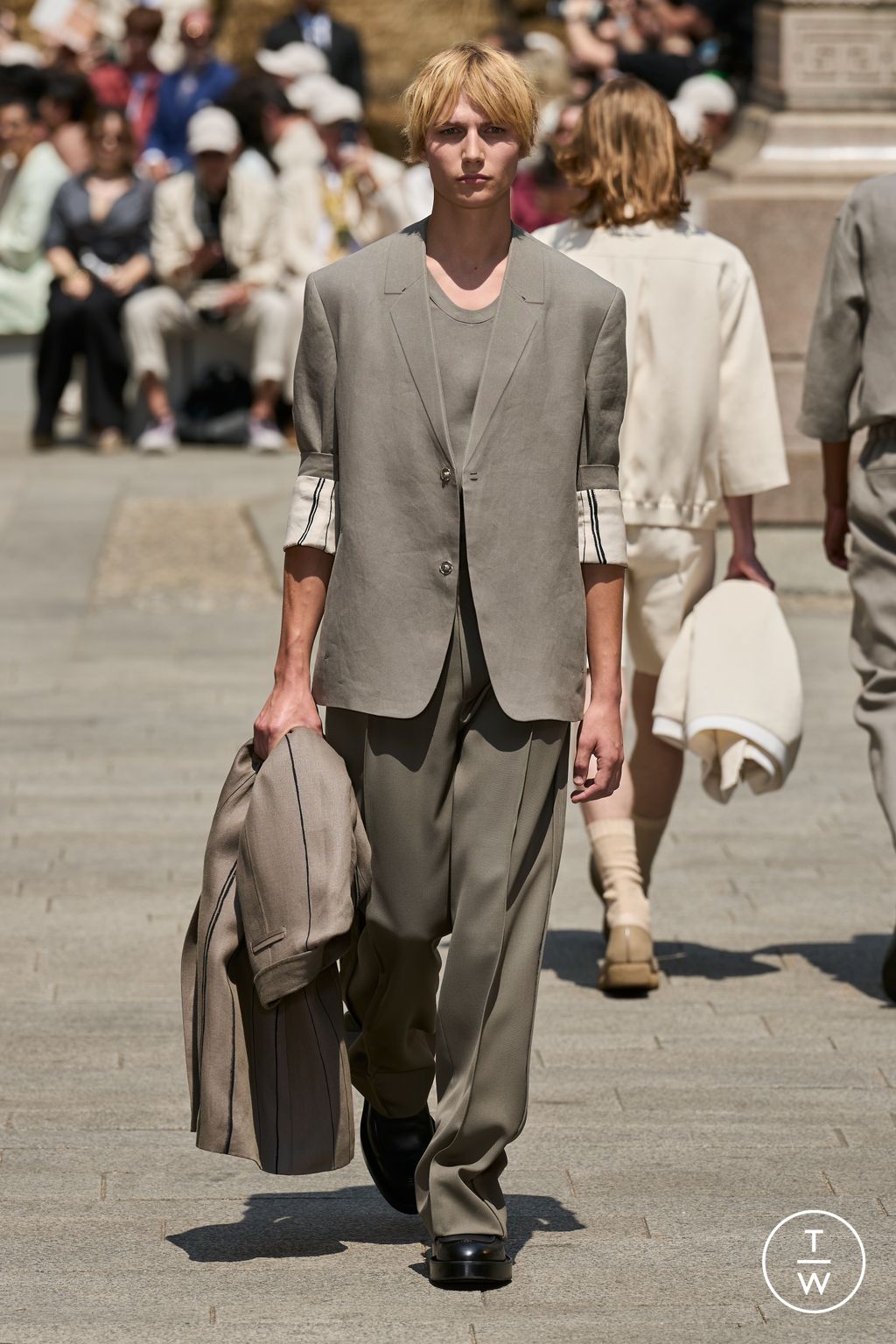 Fashion Week Milan Spring/Summer 2024 look 7 from the ZEGNA collection 男装
