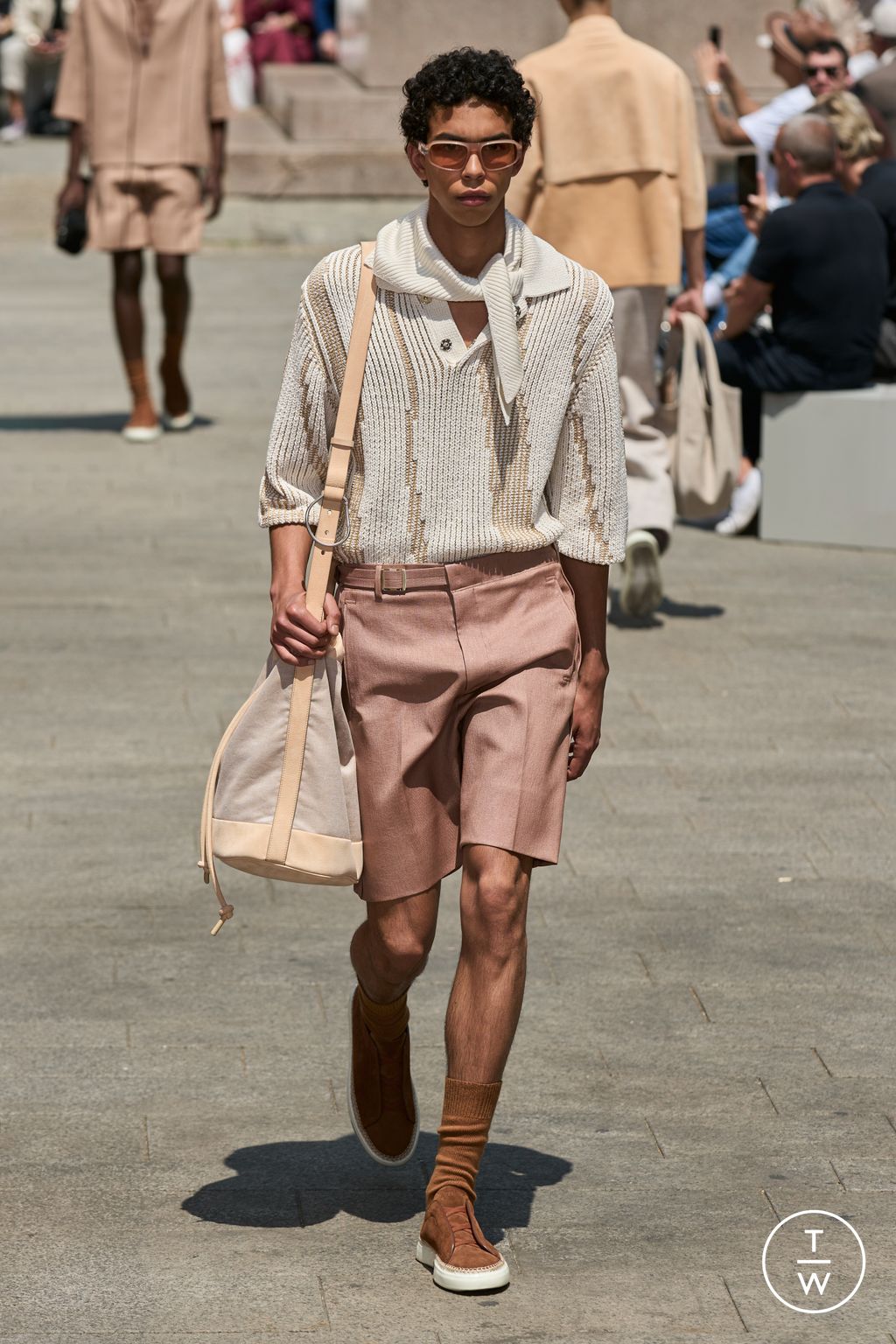 Fashion Week Milan Spring/Summer 2024 look 46 from the ZEGNA collection 男装