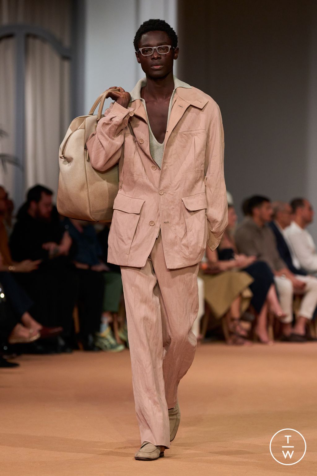 Fashion Week Milan Spring/Summer 2026 look 6 de la collection ZEGNA menswear