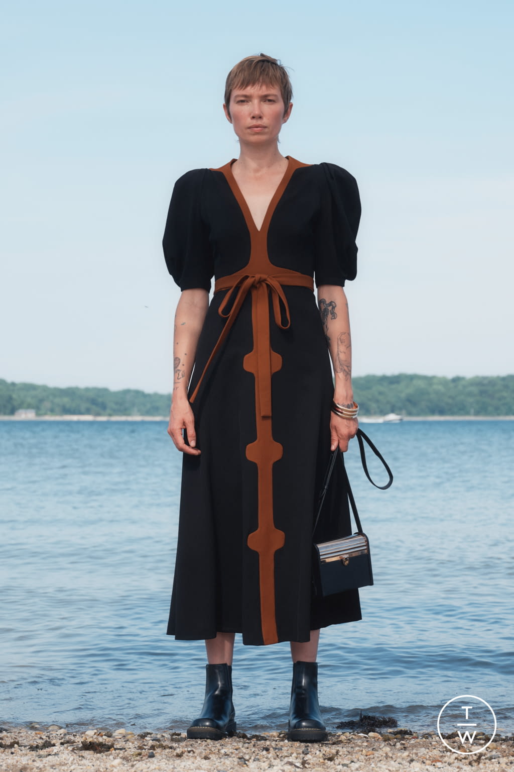 Fashion Week New York Resort 2022 look 30 from the Gabriela Hearst collection womenswear