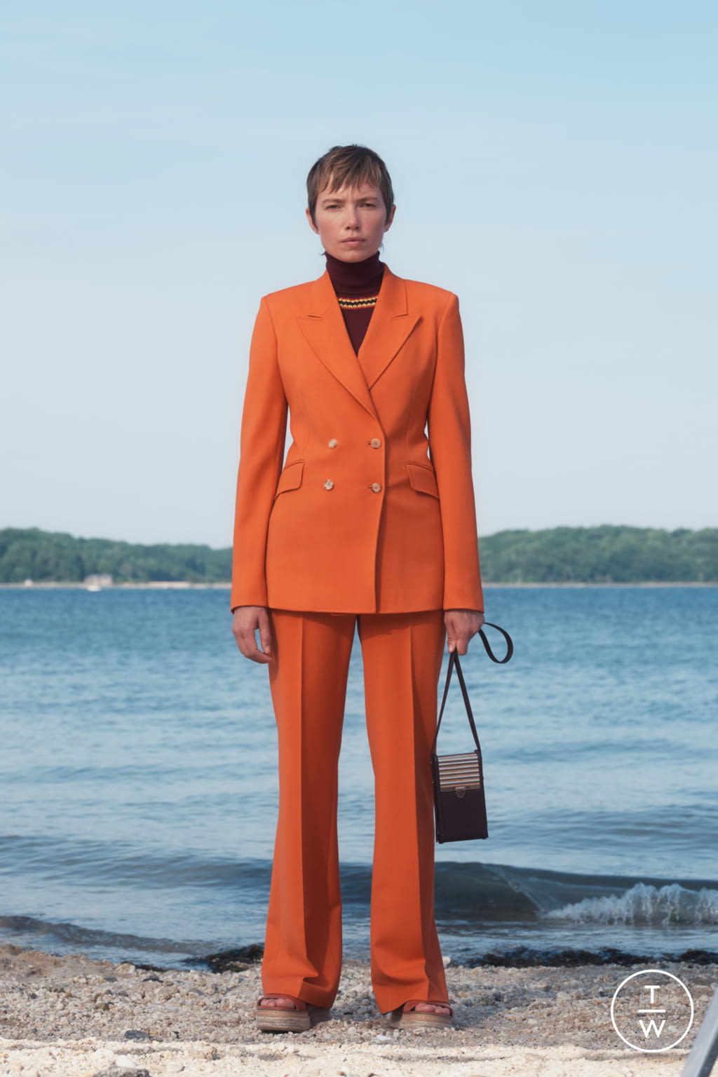 Fashion Week New York Resort 2022 look 34 from the Gabriela Hearst collection womenswear