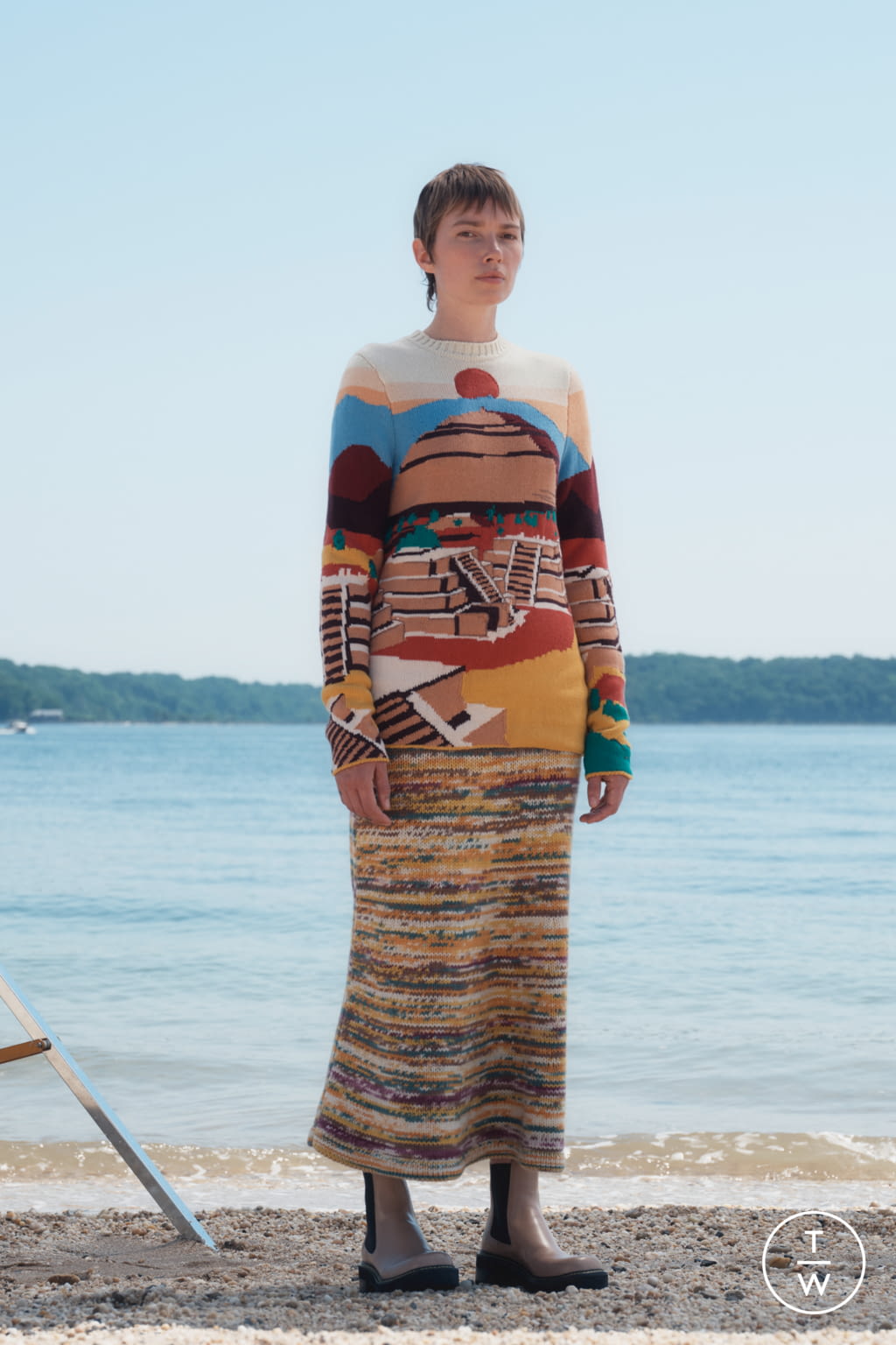 Fashion Week New York Resort 2022 look 8 from the Gabriela Hearst collection womenswear