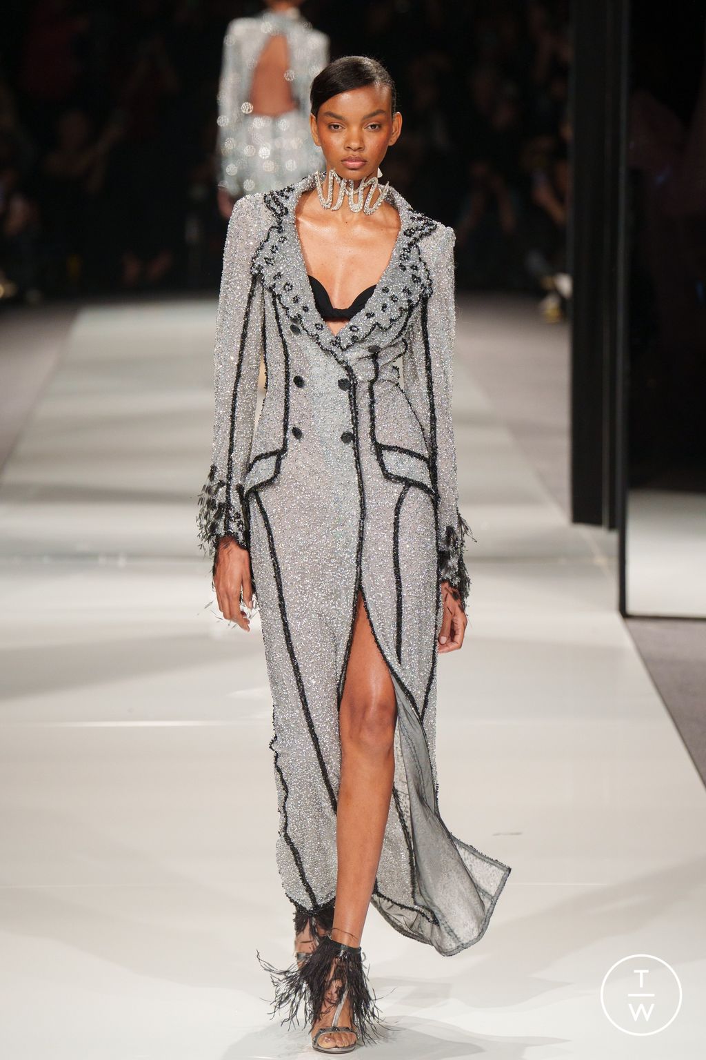 Fashion Week Paris Spring/Summer 2024 look 5 from the Ziad Nakad collection couture