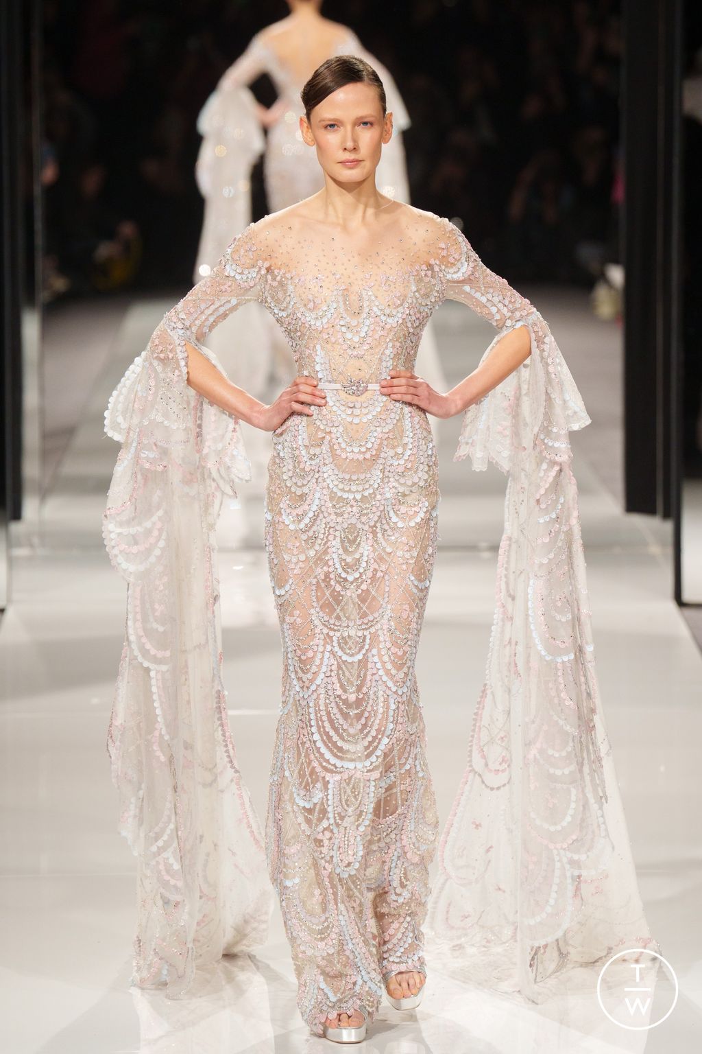 Fashion Week Paris Spring/Summer 2024 look 13 from the Ziad Nakad collection couture