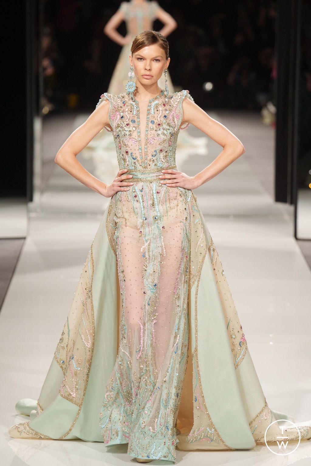 Fashion Week Paris Spring/Summer 2024 look 20 from the Ziad Nakad collection couture
