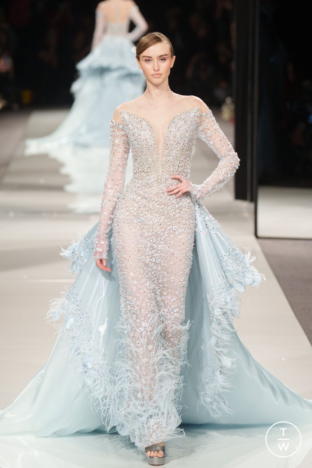 Fashion Week Paris Spring/Summer 2024 look 22 from the Ziad Nakad collection couture