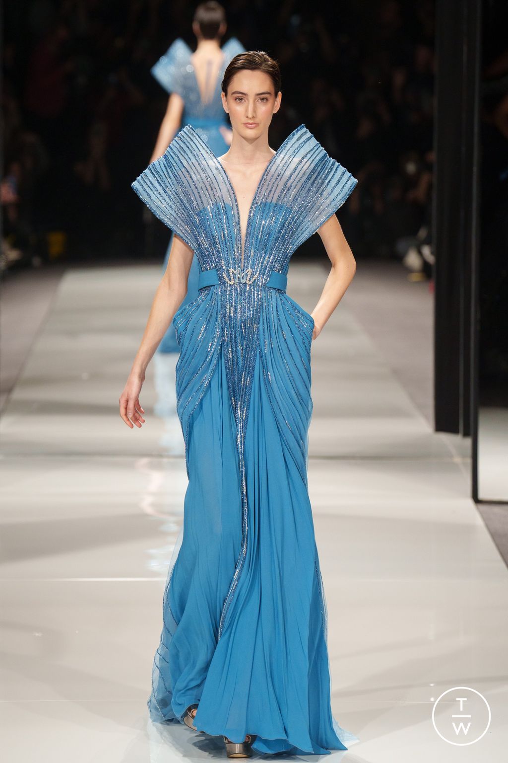 Fashion Week Paris Spring/Summer 2024 look 24 from the Ziad Nakad collection couture