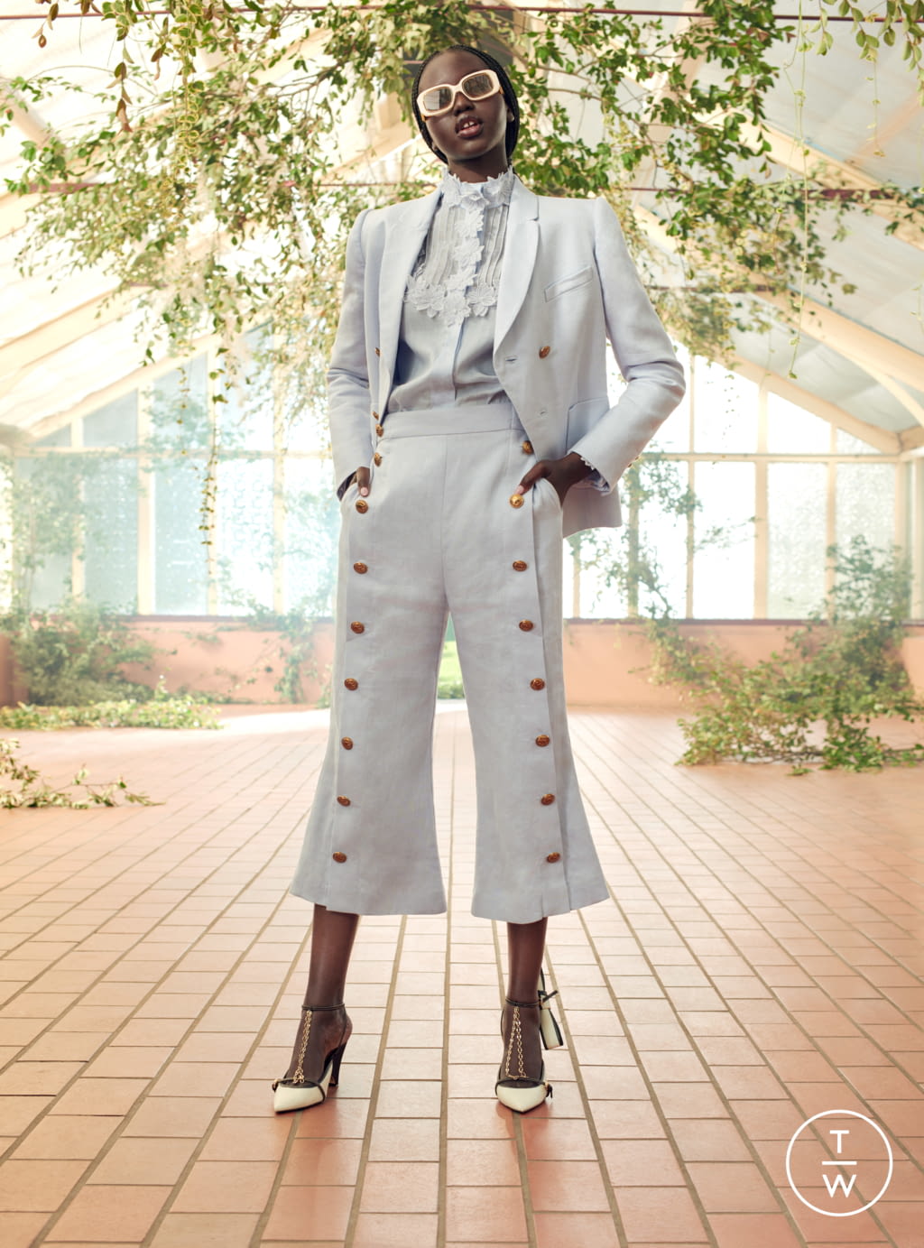 Fashion Week New York Resort 2021 look 3 from the Zimmermann collection womenswear