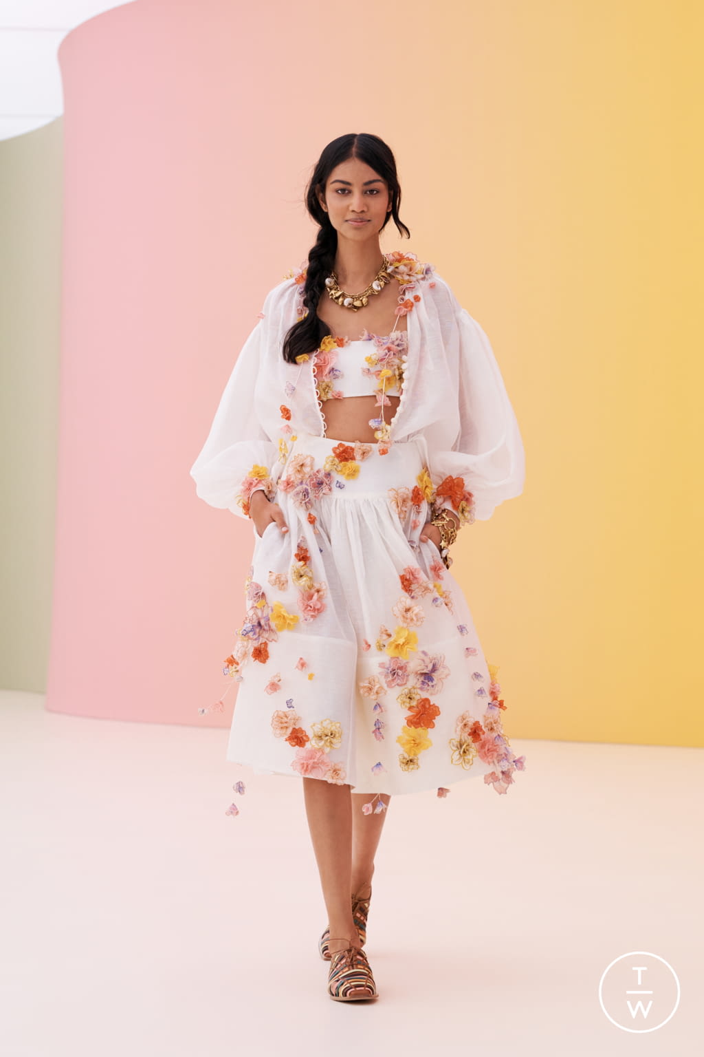 Fashion Week New York Resort 2022 look 5 from the Zimmermann collection womenswear