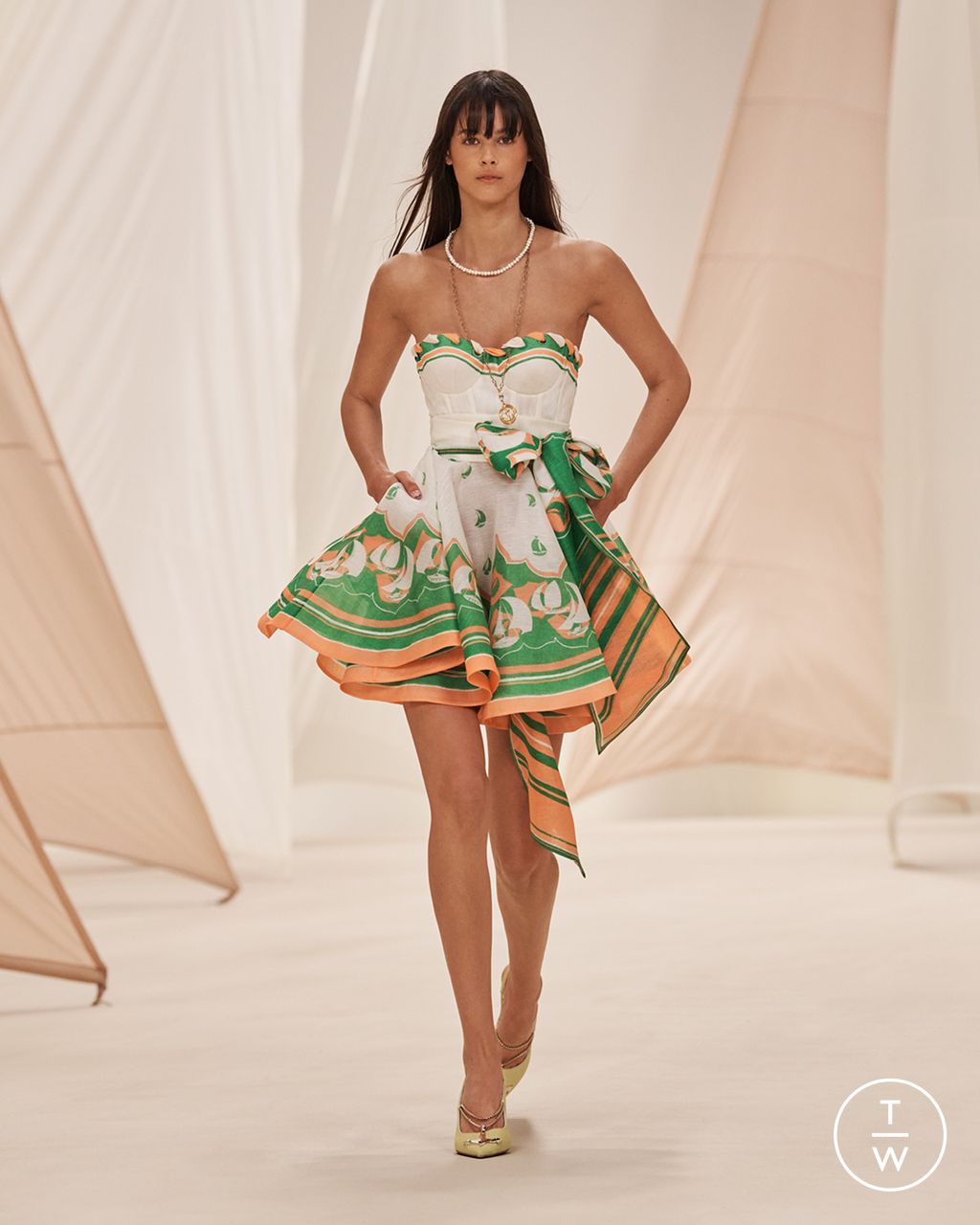 Fashion Week New York Resort 2023 look 16 from the Zimmermann collection womenswear
