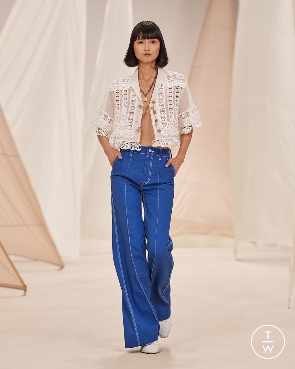 Fashion Week New York Resort 2023 look 18 from the Zimmermann collection womenswear