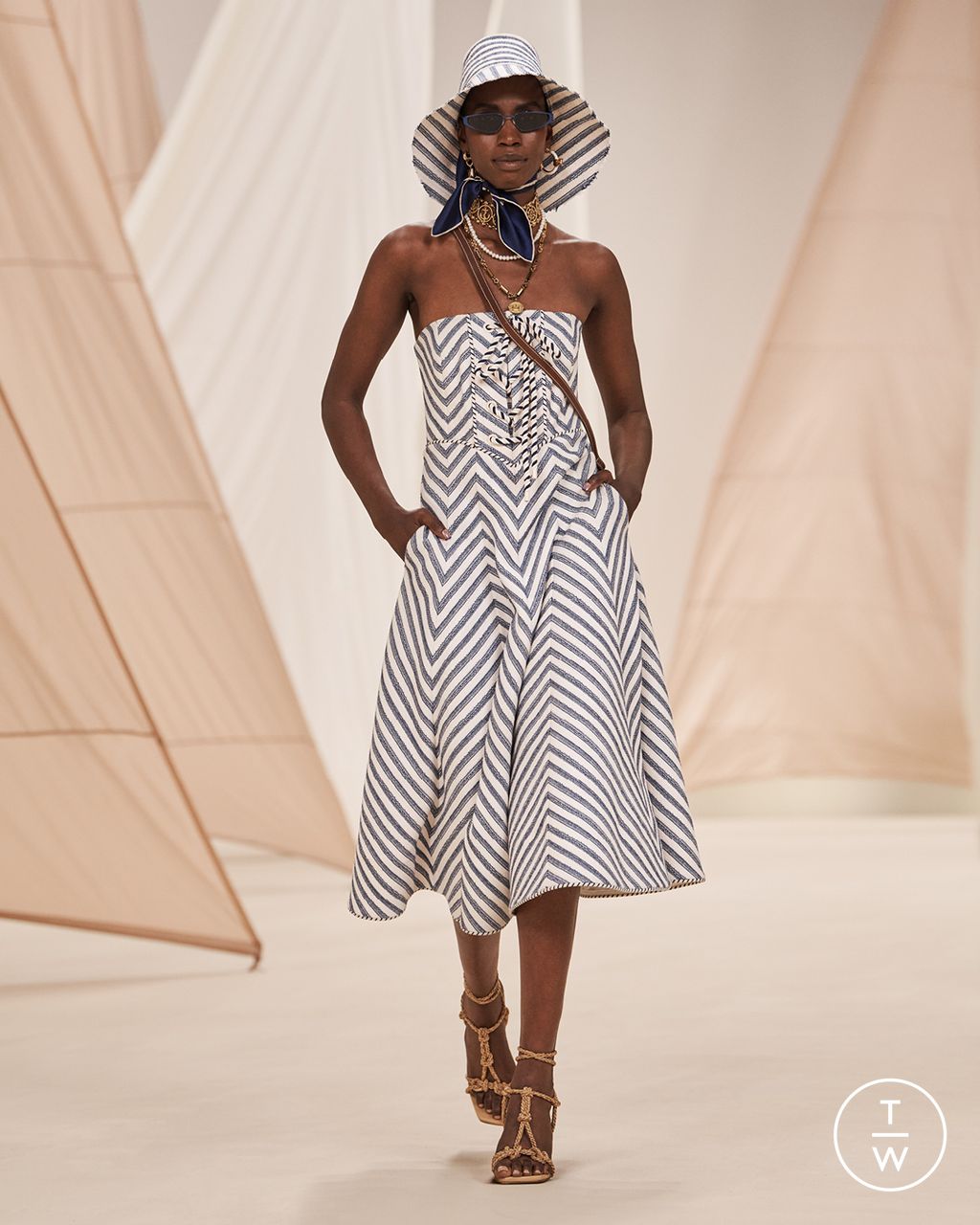 Fashion Week New York Resort 2023 look 4 from the Zimmermann collection womenswear