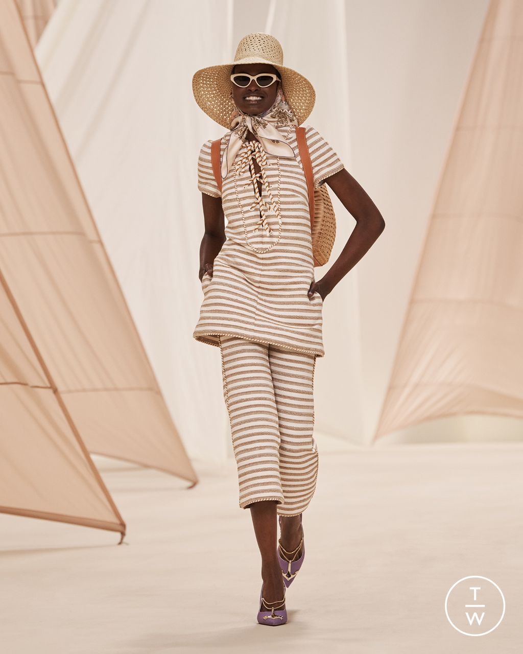 Fashion Week New York Resort 2023 look 6 from the Zimmermann collection womenswear