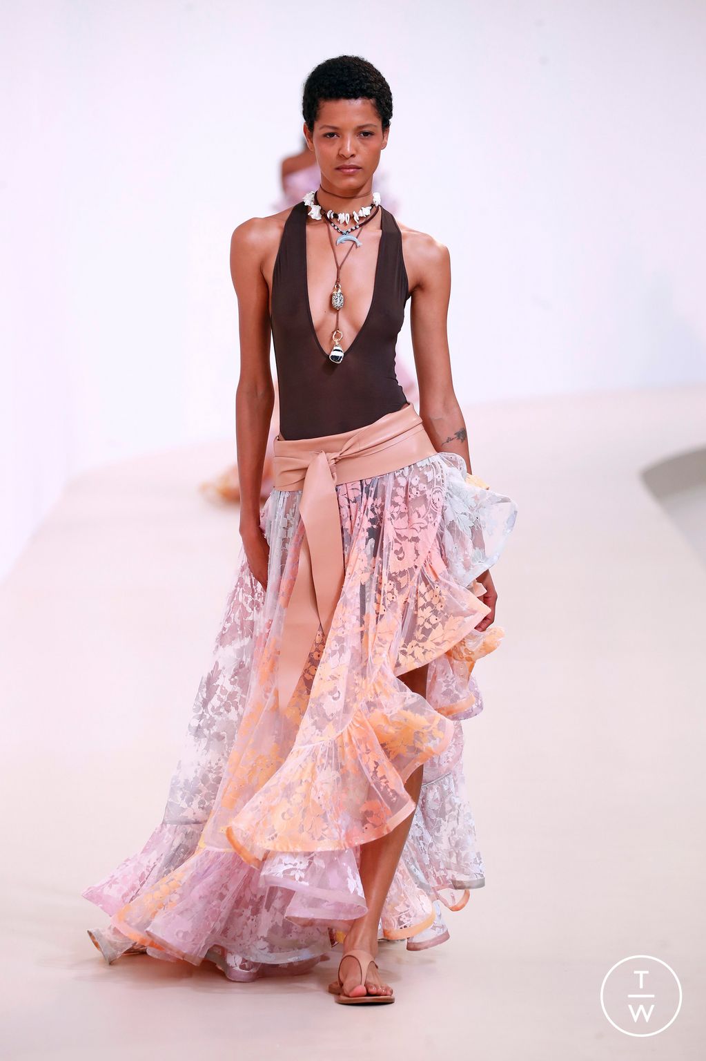 Fashion Week Paris Spring-Summer 2025 look 48 from the Zimmermann collection womenswear