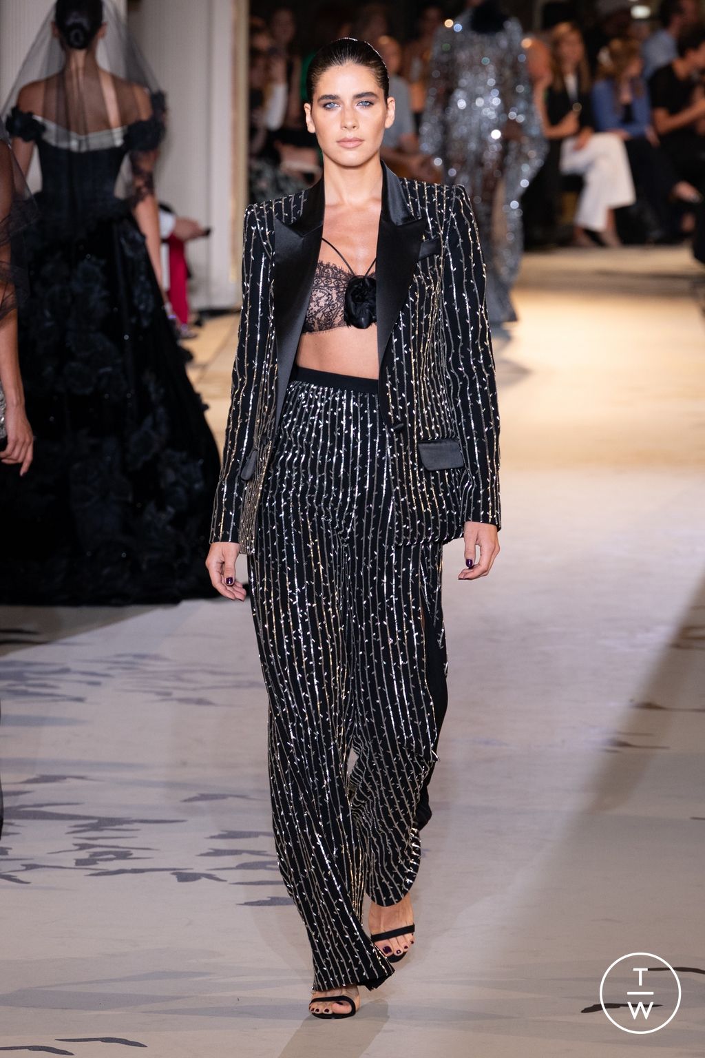 Fashion Week Paris Fall/Winter 2023 look 12 from the Zuhair Murad collection couture