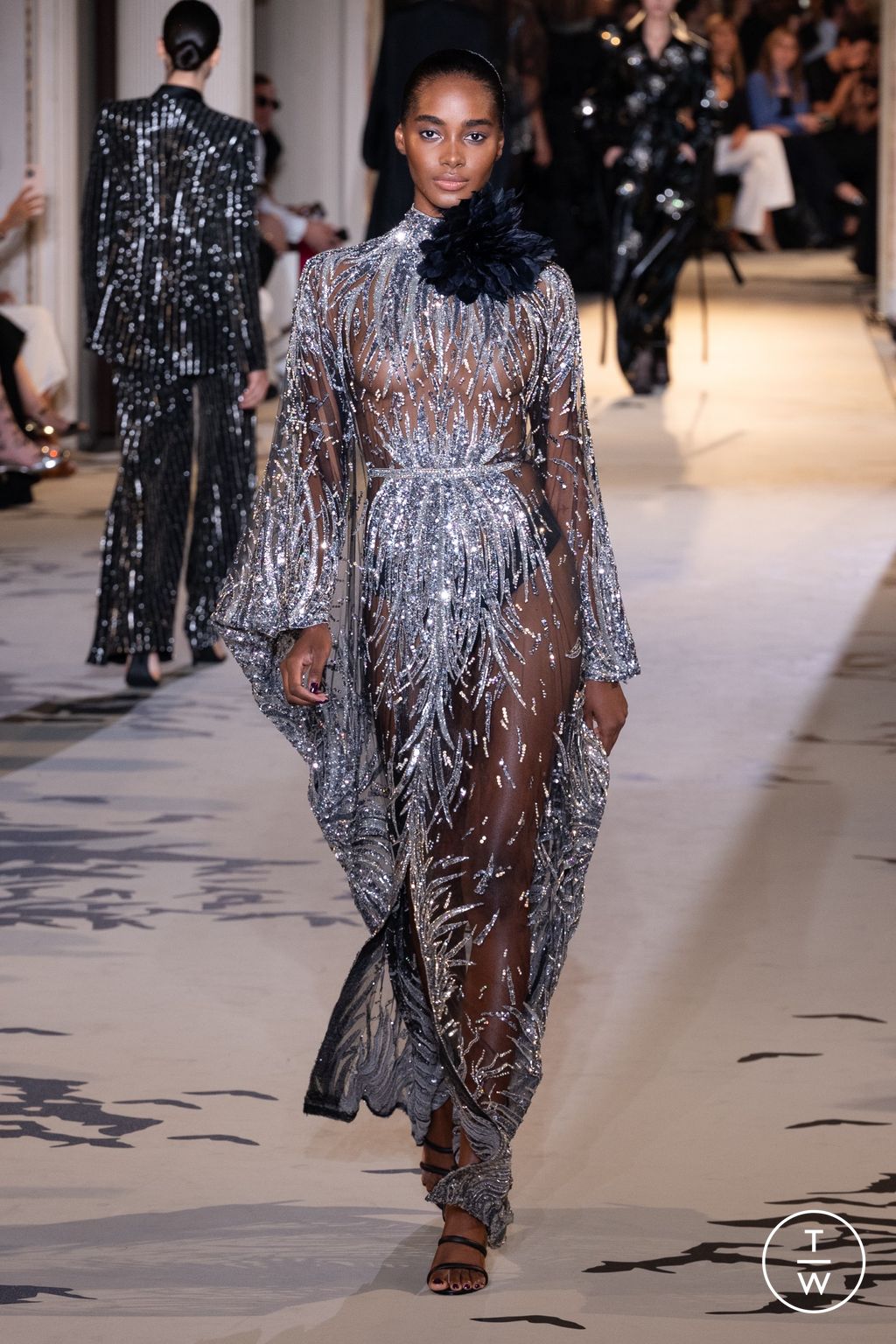 Fashion Week Paris Fall/Winter 2023 look 13 from the Zuhair Murad collection couture