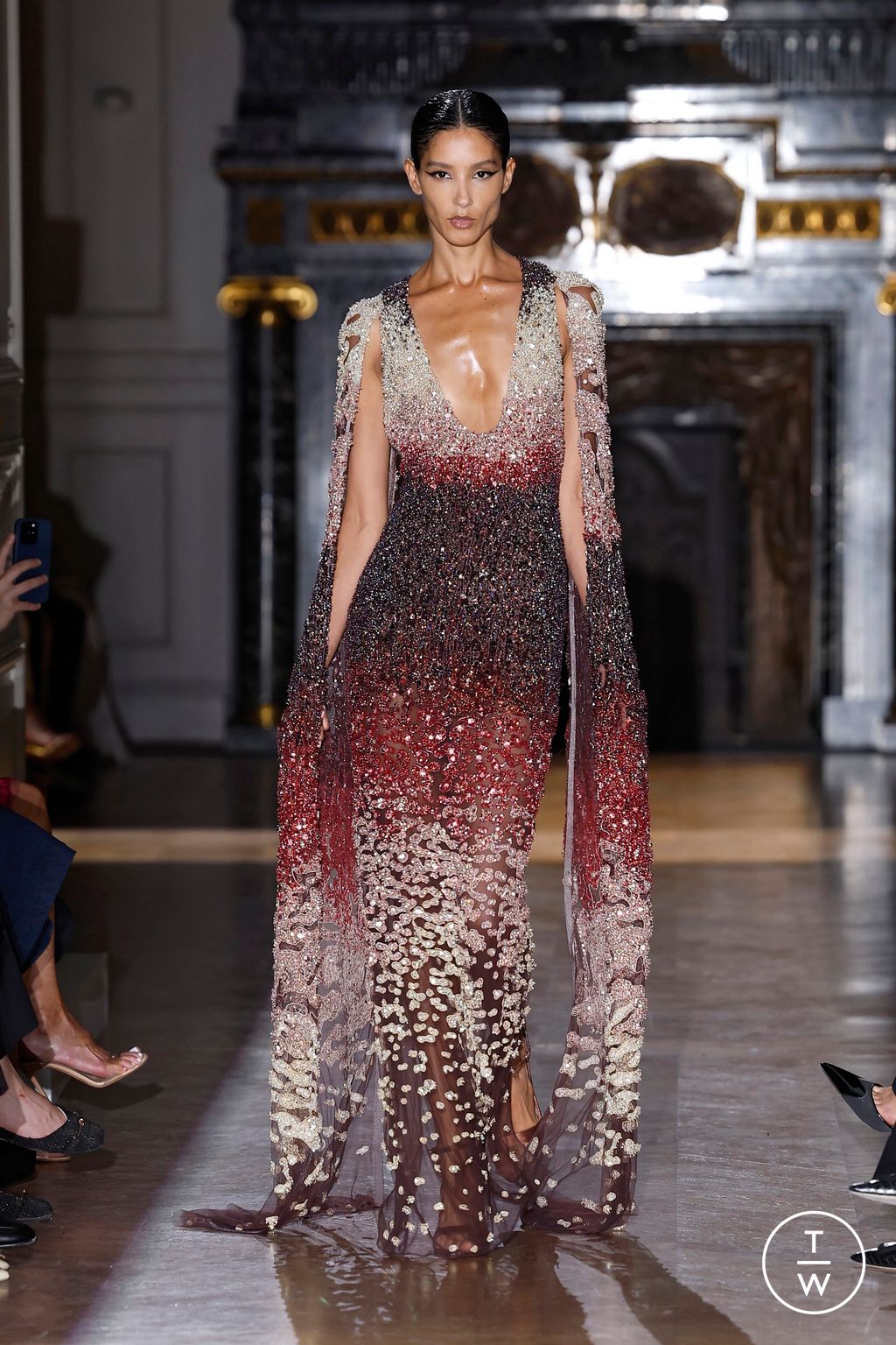Fashion Week Paris Fall/Winter 2024 look 27 from the Zuhair Murad collection couture