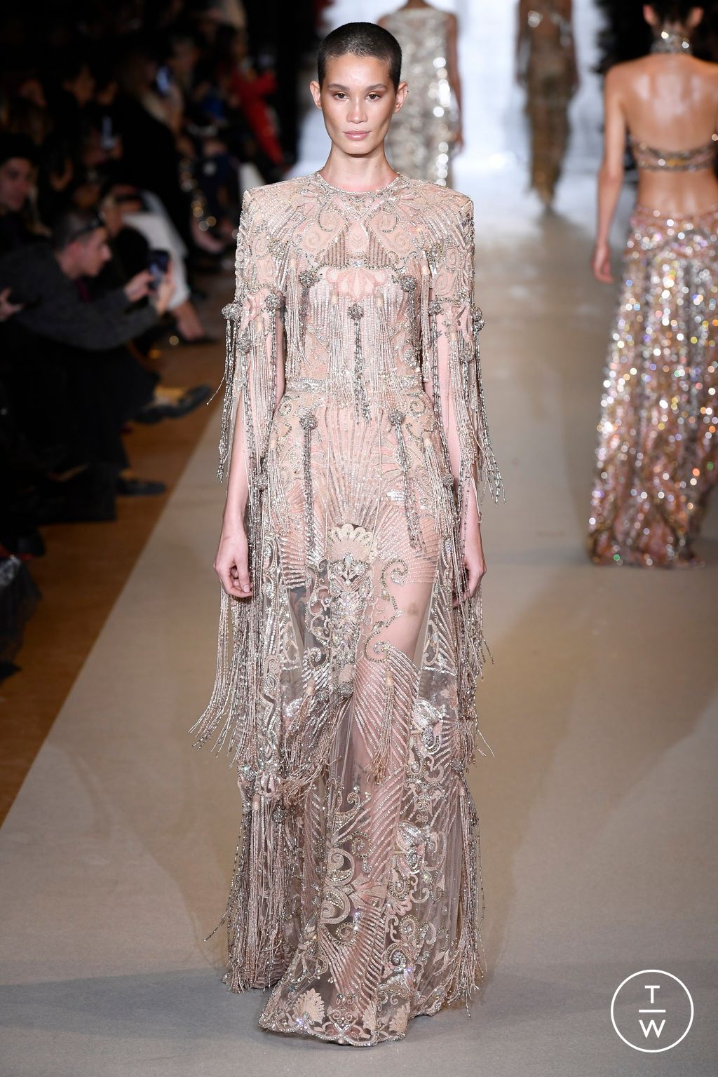 Fashion Week Paris Spring/Summer 2024 look 7 from the Zuhair Murad collection 高级定制