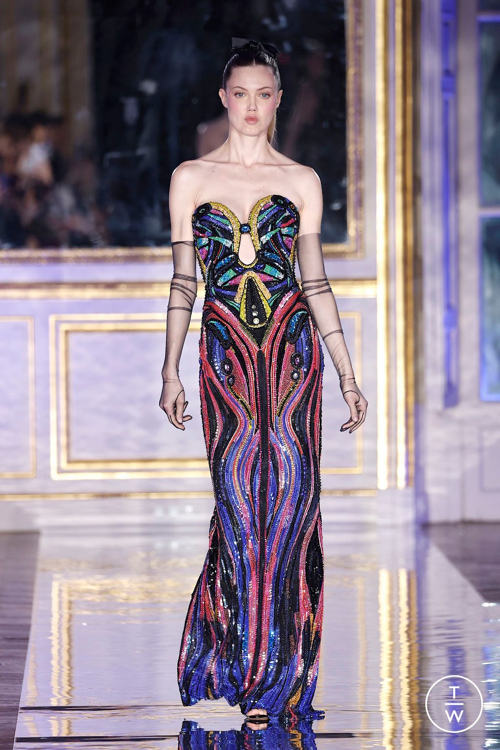 Fashion Week Paris Spring/Summer 2025 look 75 de la collection Zuhair Murad couture