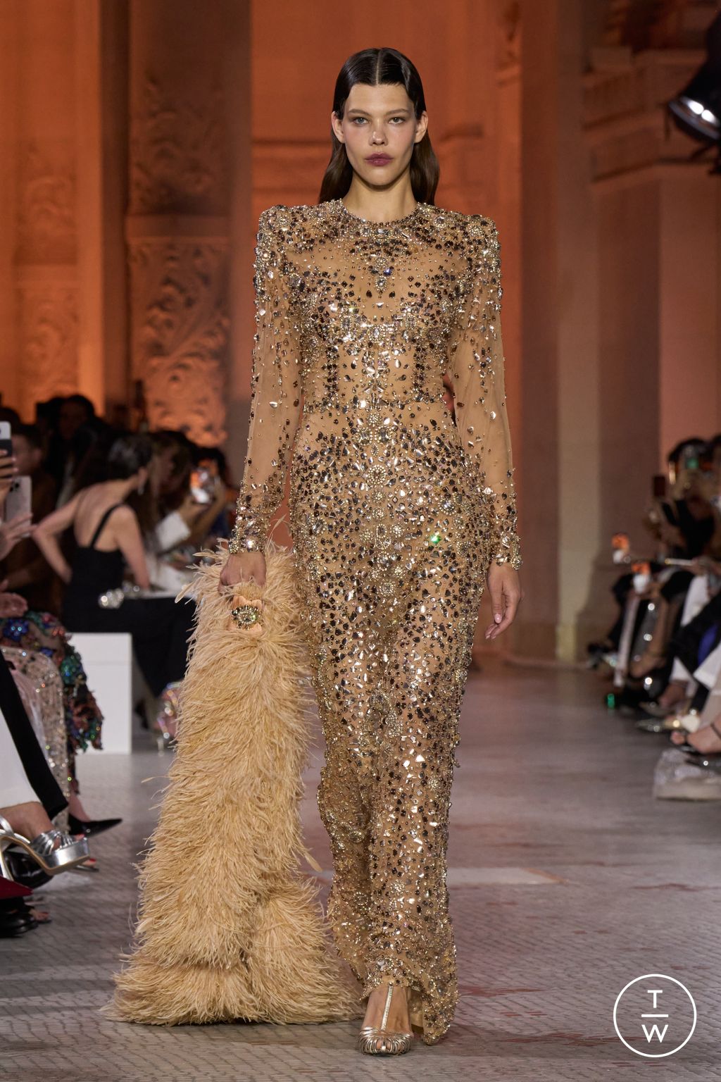 Fashion Week Paris Fall/Winter 2025 look 3 from the Zuhair Murad collection couture