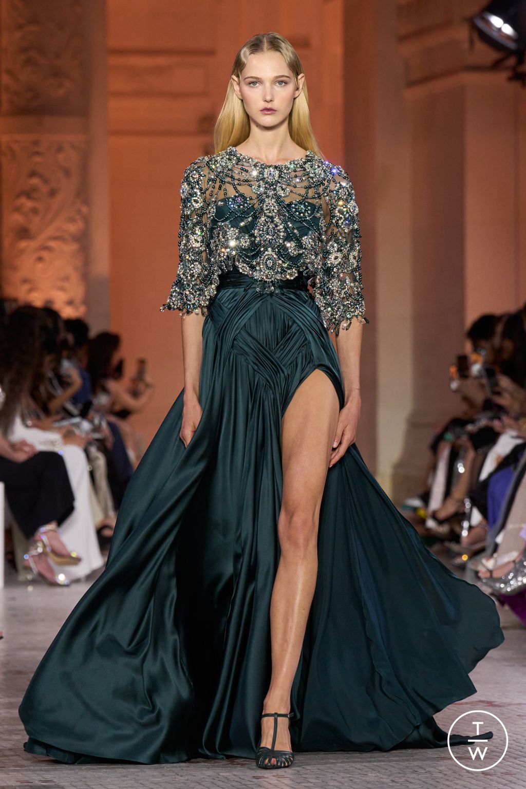 Fashion Week Paris Fall/Winter 2025 look 32 from the Zuhair Murad collection couture