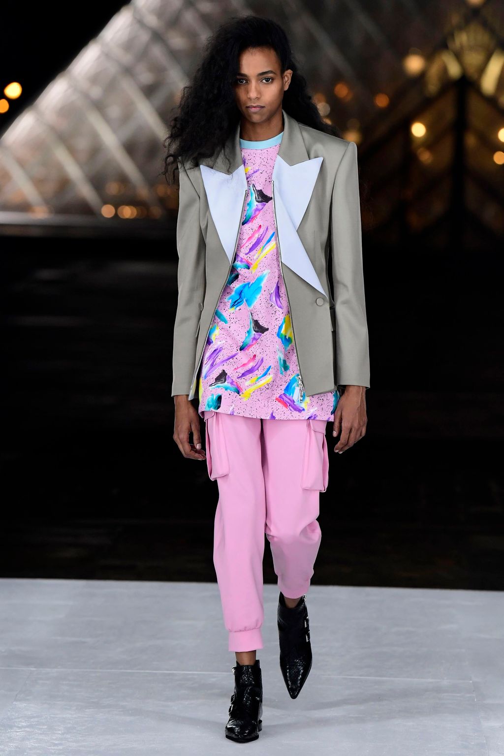Carmen Amare walks on the runway during the Louis Vuitton Resort