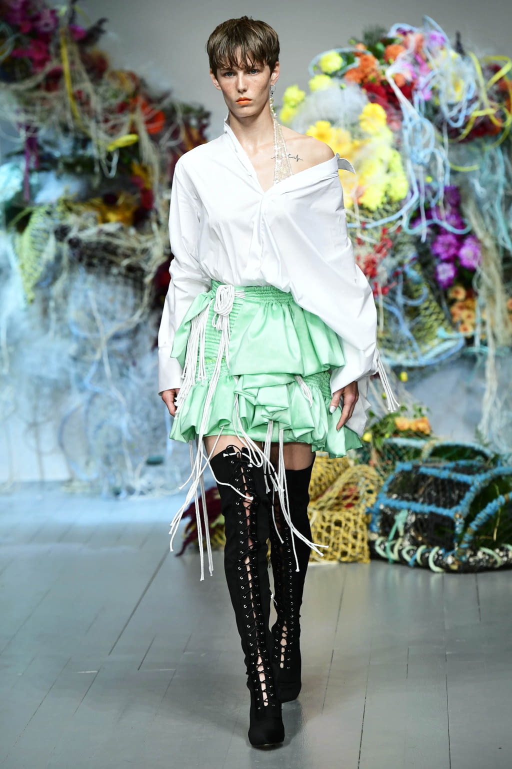 Fashion Week London Spring/Summer 2019 look 1 from the Fyodor Golan collection womenswear
